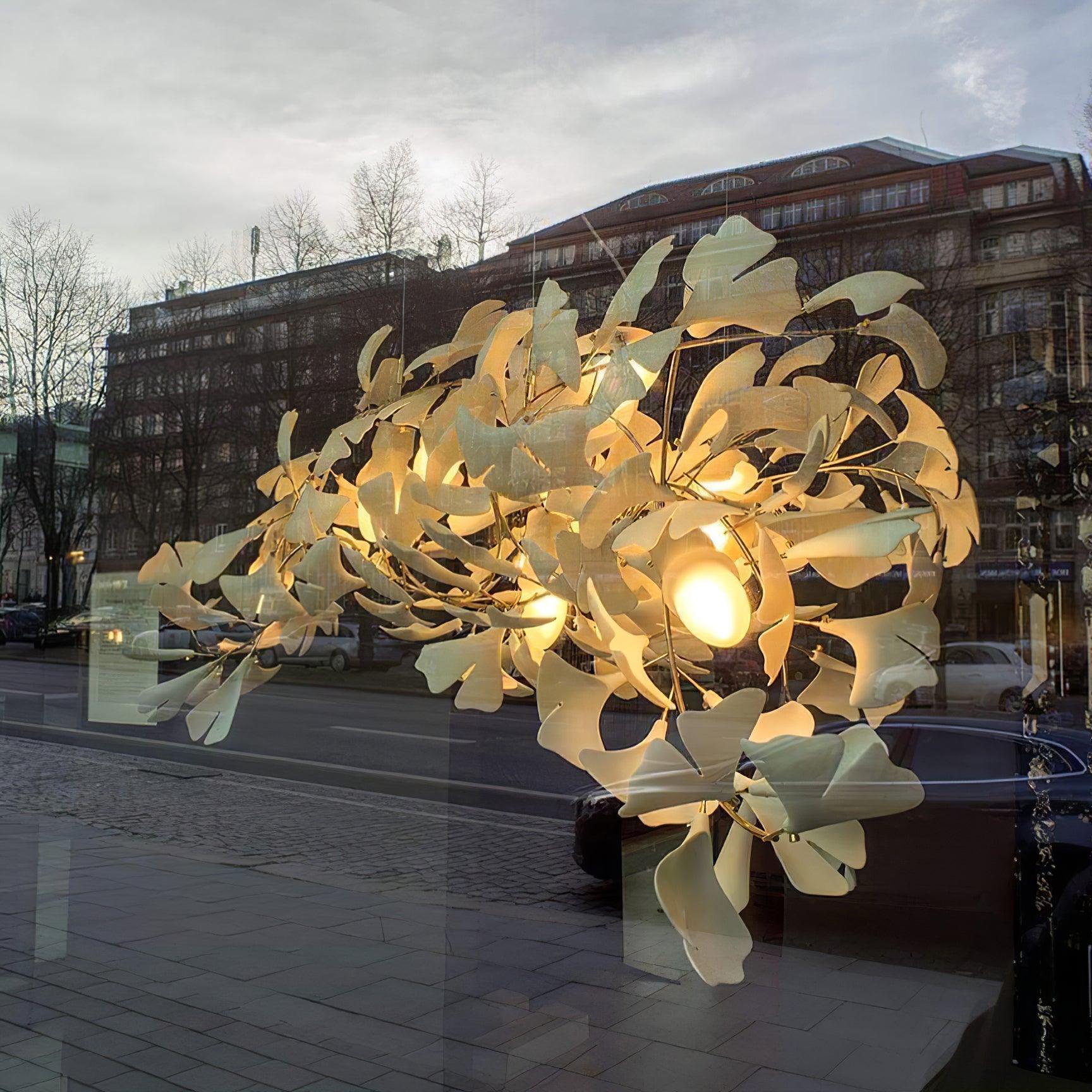 Gingko Chandelier G Style Leaf Branch Shape Modern - Letslighting