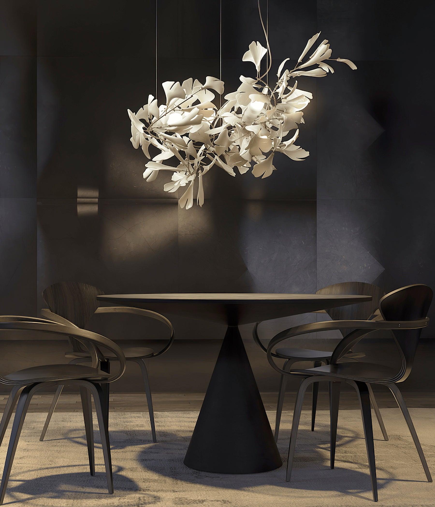Gingko Chandelier G Style Leaf Branch Shape Modern - Letslighting