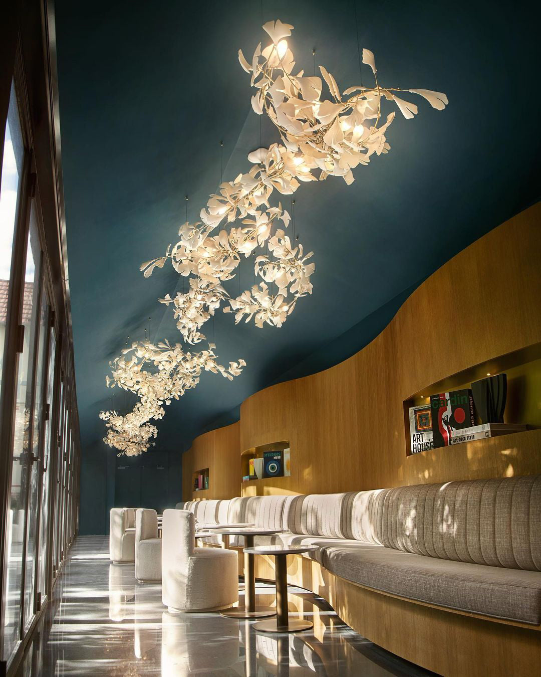 Gingko Chandelier G Style Leaf Branch Shape Modern - Letslighting