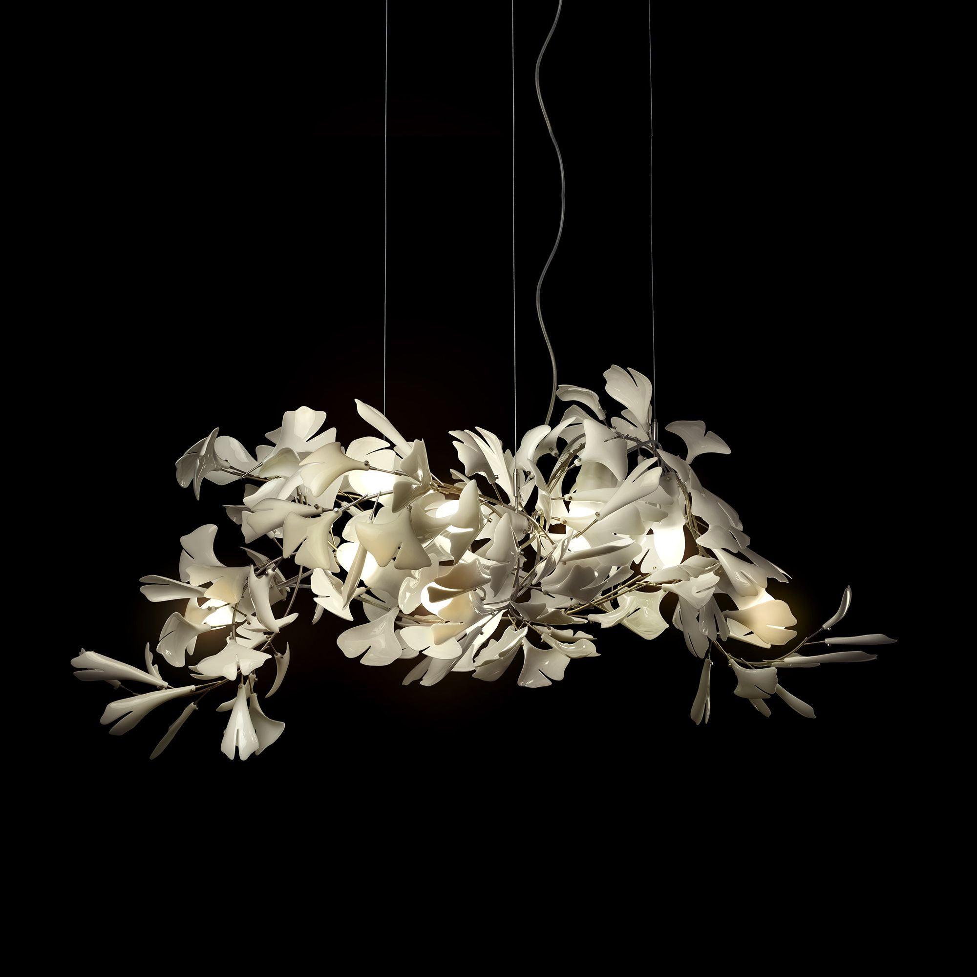 Gingko Chandelier G Style Leaf Branch Shape Modern - Letslighting