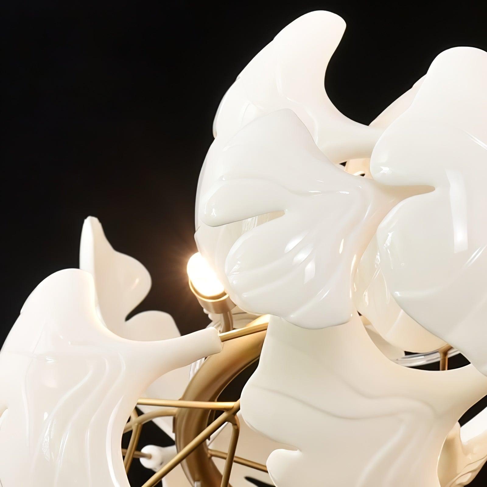 Gingko Chandelier G Style Leaf Branch Shape Modern - Letslighting