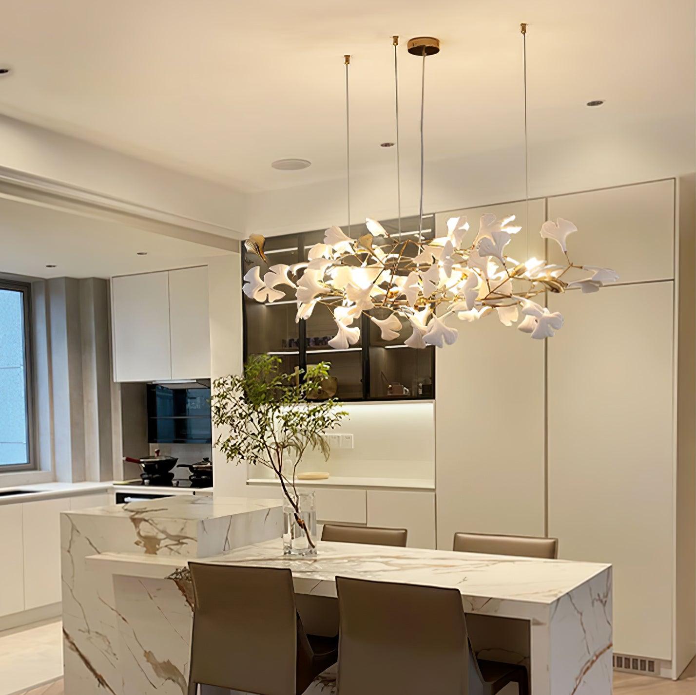 Vashayra Floral Capiz Shell Chandelier - Blowlighting