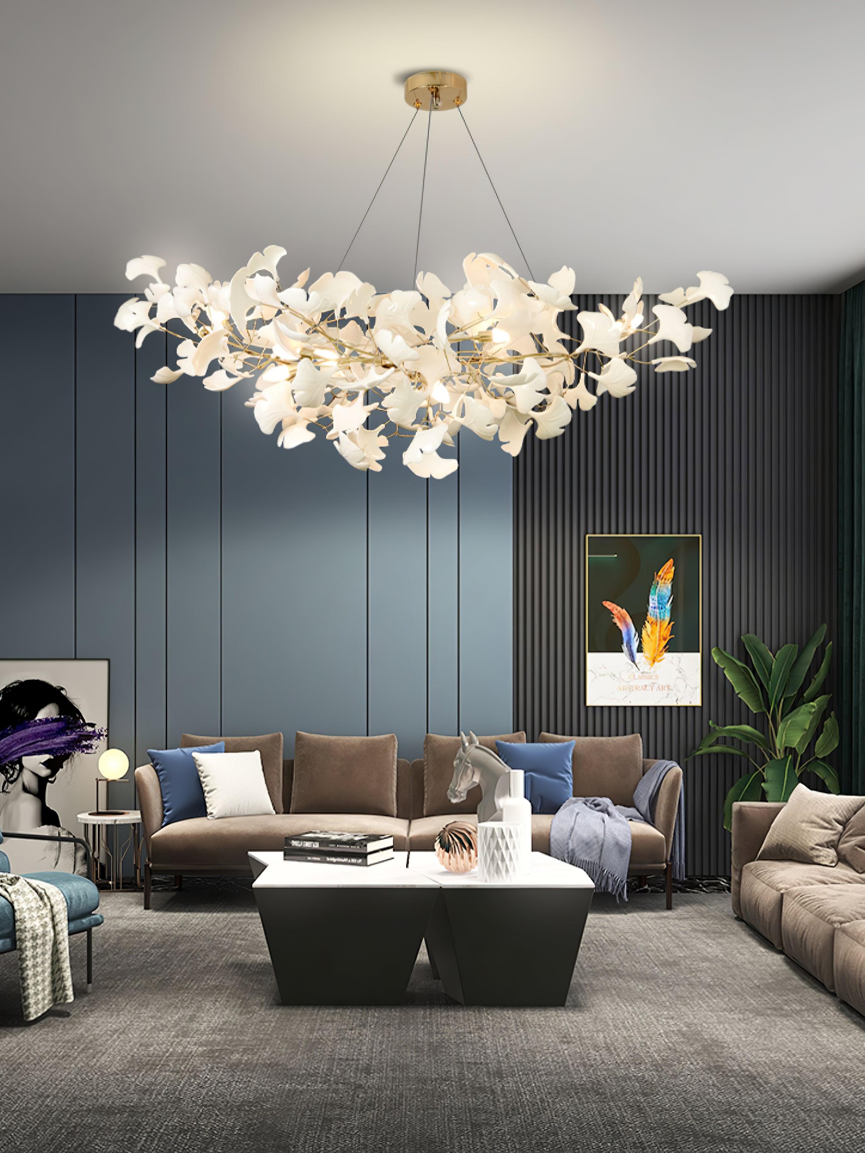 Gingko Chandelier S Style Nature-Inspired Elegance - Letslighting