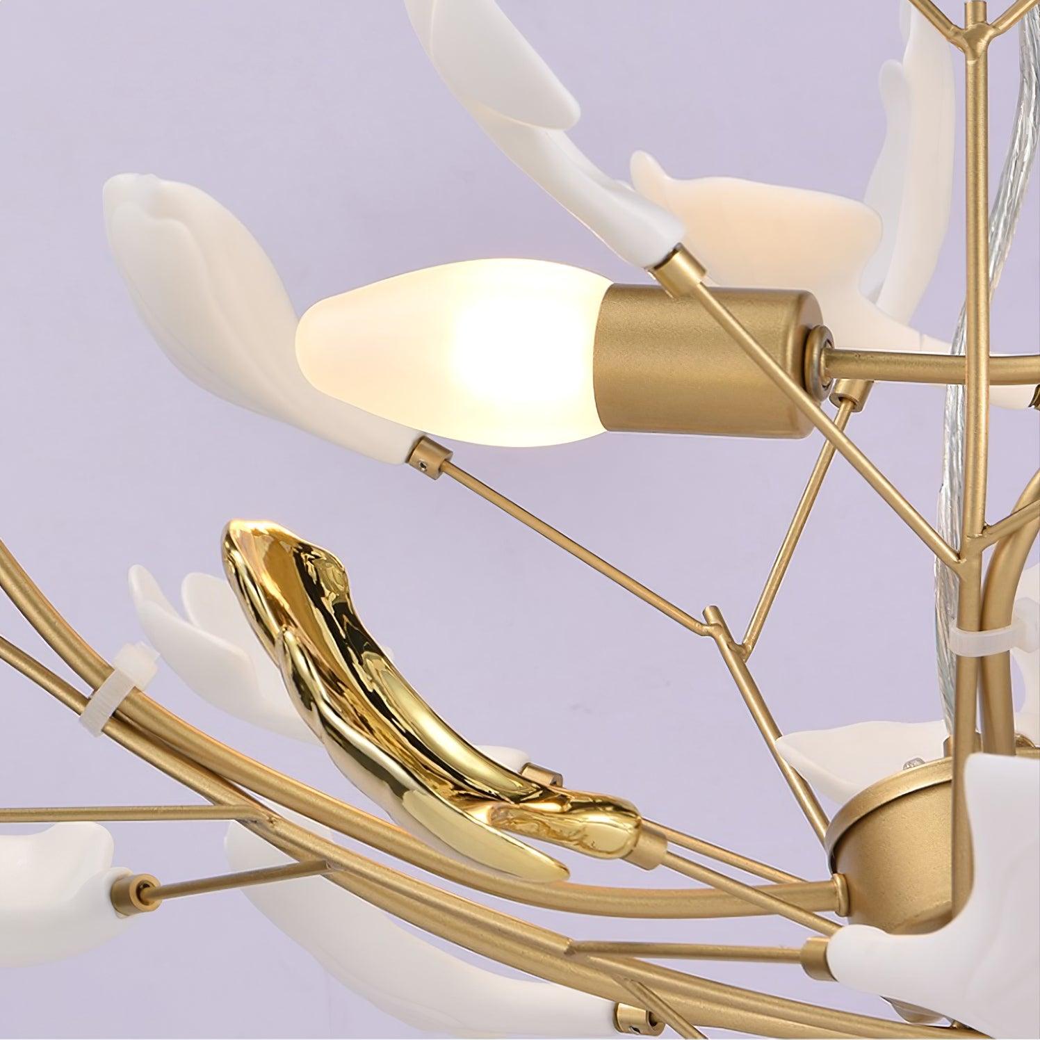 Gingko Chandelier S Style Nature-Inspired Elegance - Letslighting