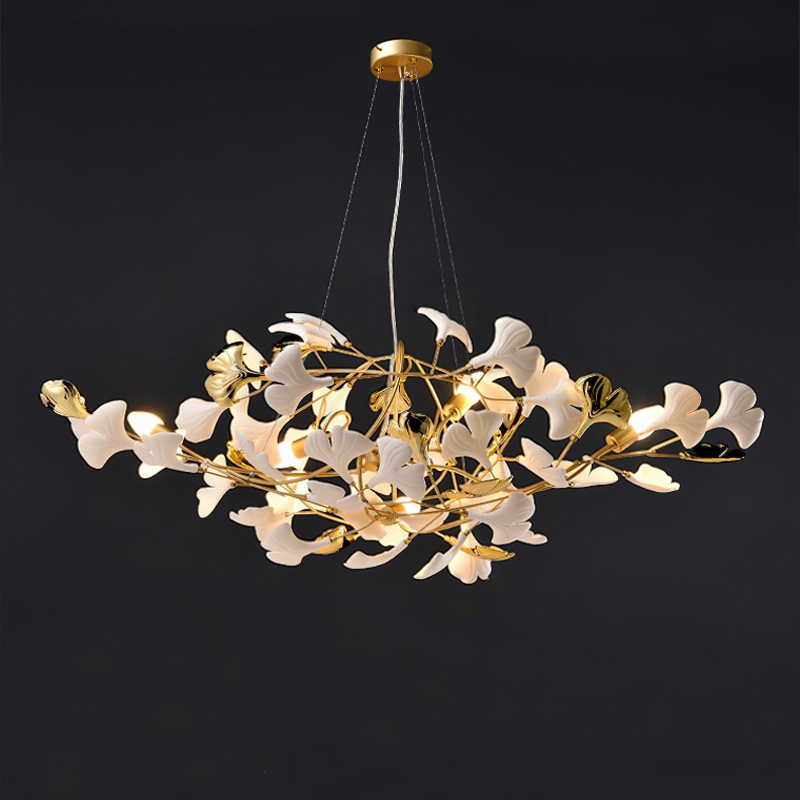 Gingko Chandelier S Style Nature-Inspired Elegance - Letslighting