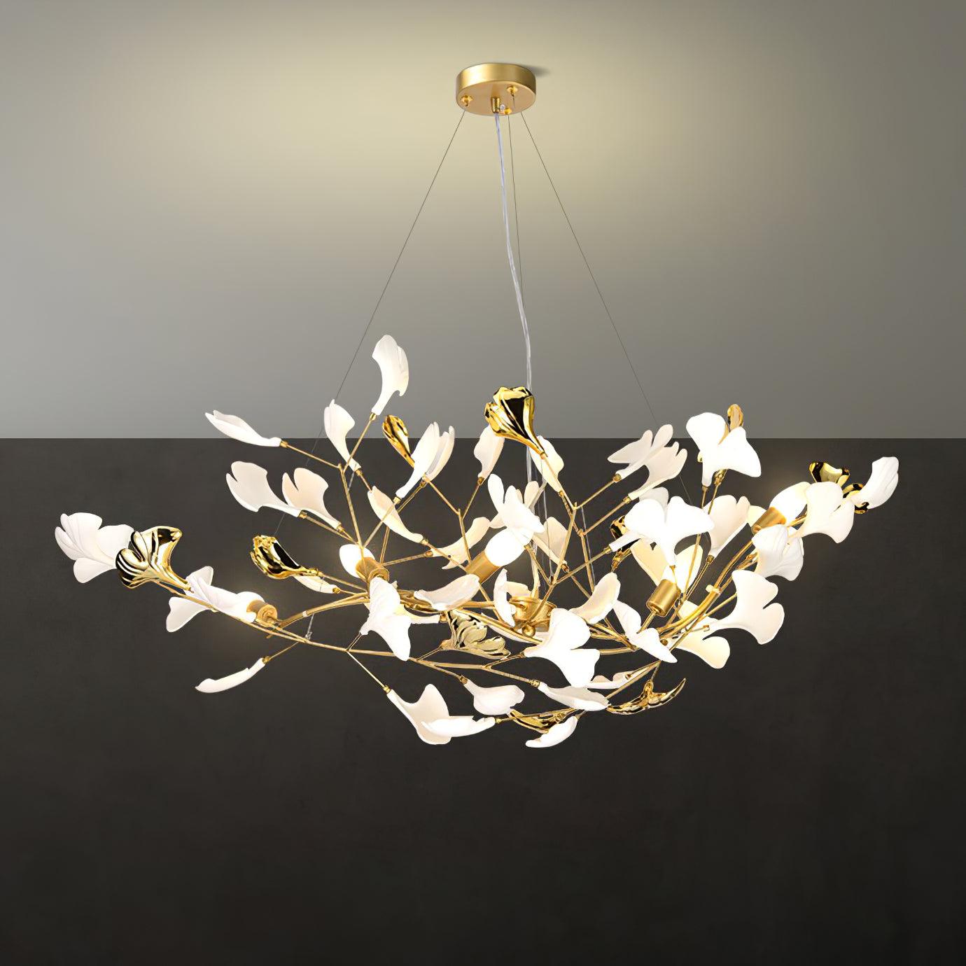 Gingko Chandelier S Style Nature-Inspired Elegance - Letslighting