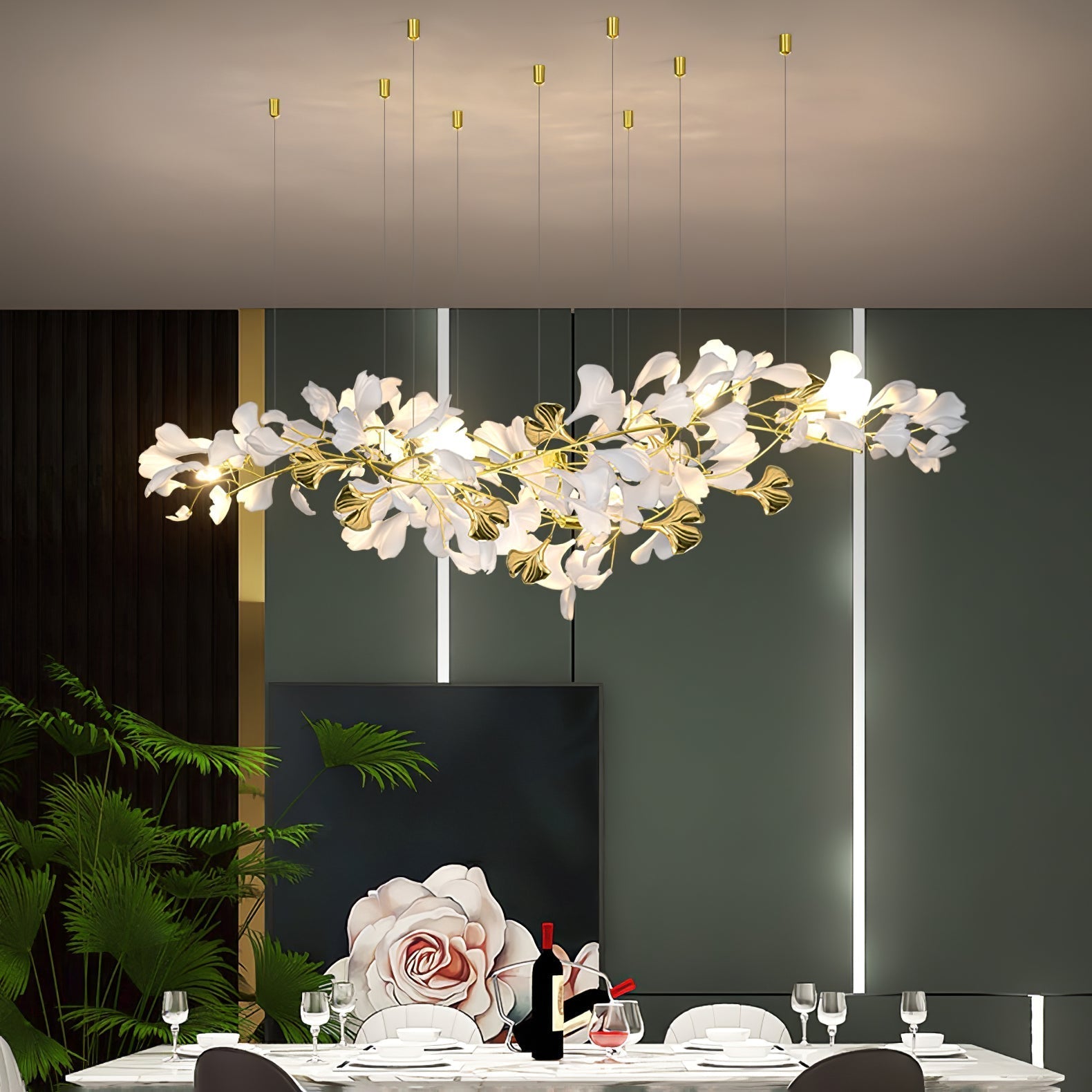 Ilvyniel Gingko Chandelier - Blowlighting