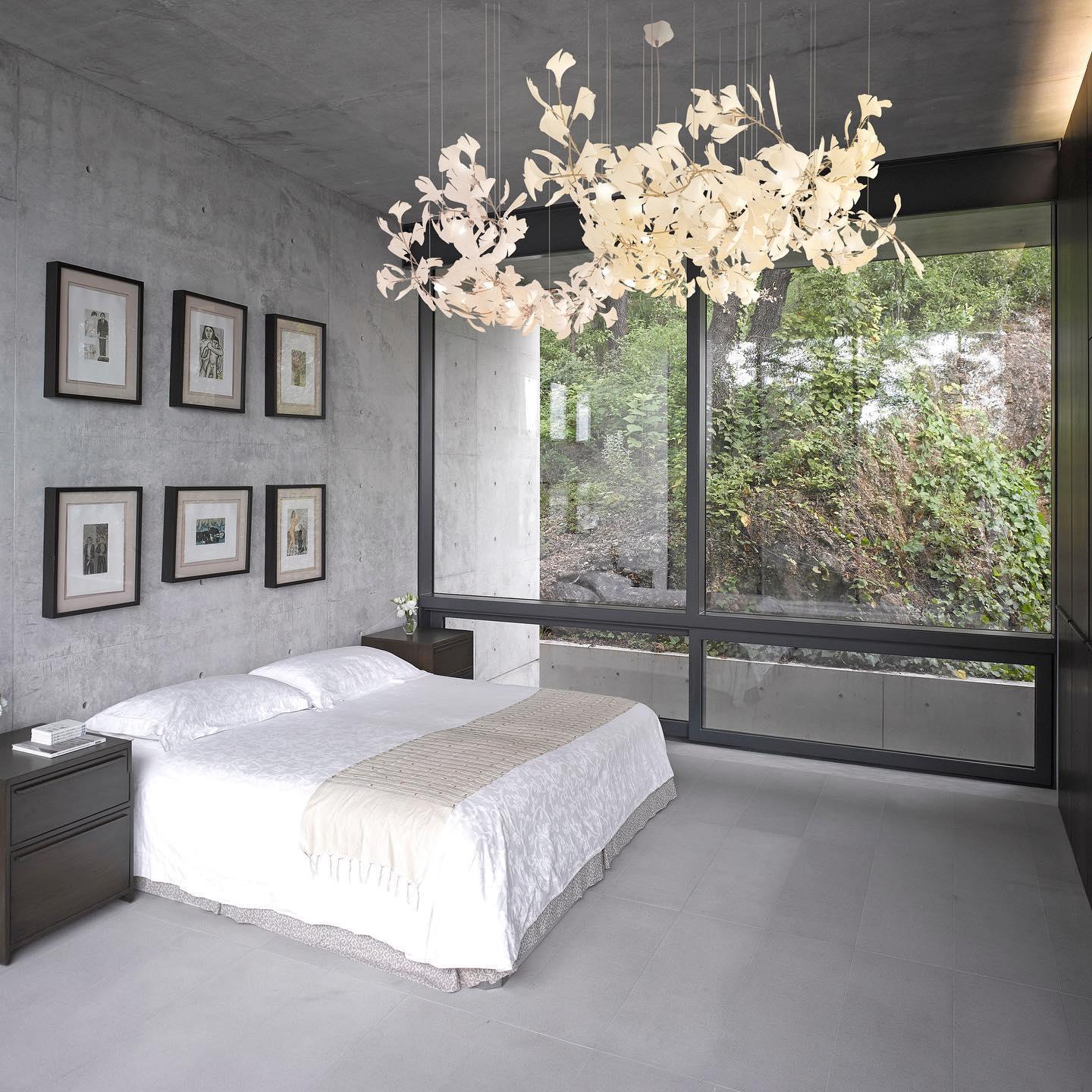 Chandelier Frame Ceramic Gingko Leaf Shade White Gold Modern - Letslighting