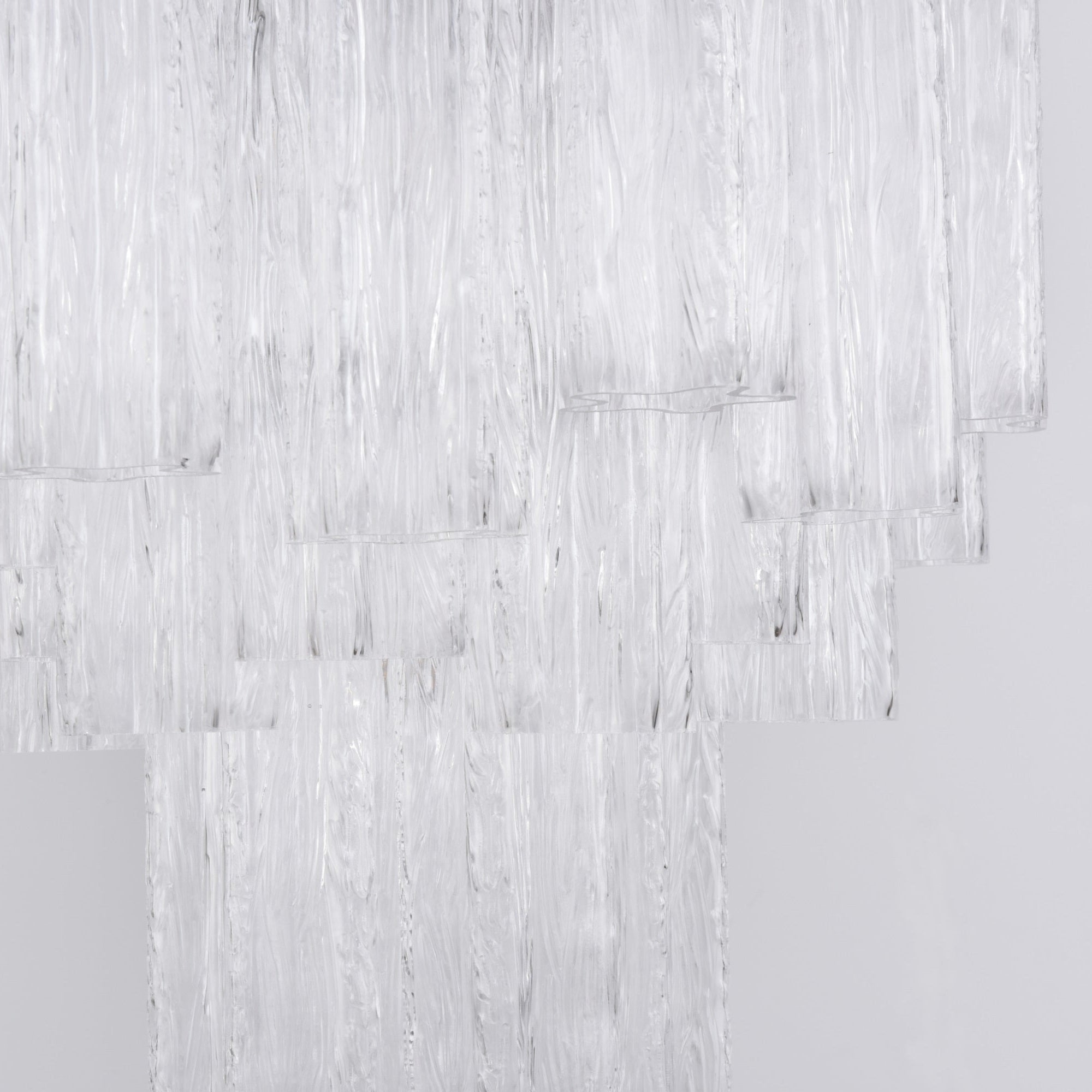 Aurora Chandelier Clear Murano Glass Tube Tiered Modern - Letslighting