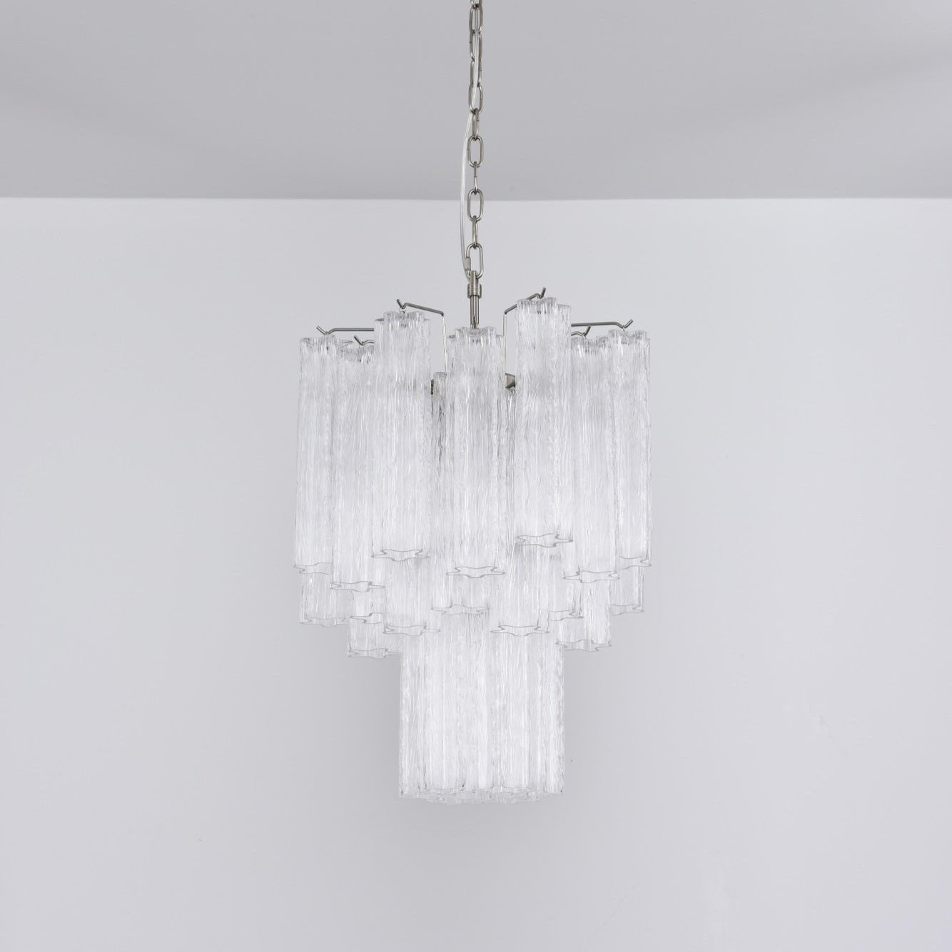 Aurora Chandelier Clear Murano Glass Tube Tiered Modern - Letslighting