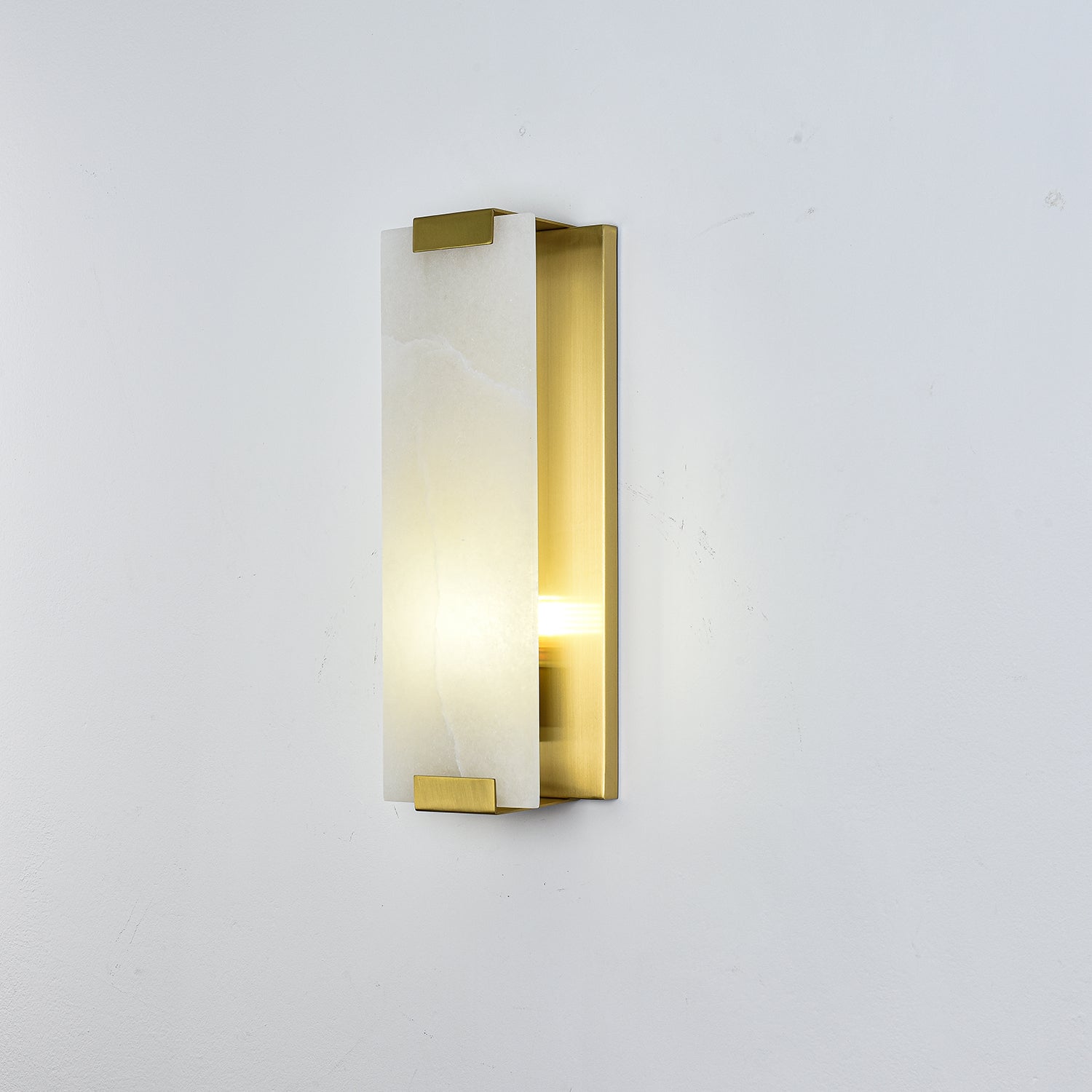 Arrina Rectangular Alabaster Wall Light - Letslighting