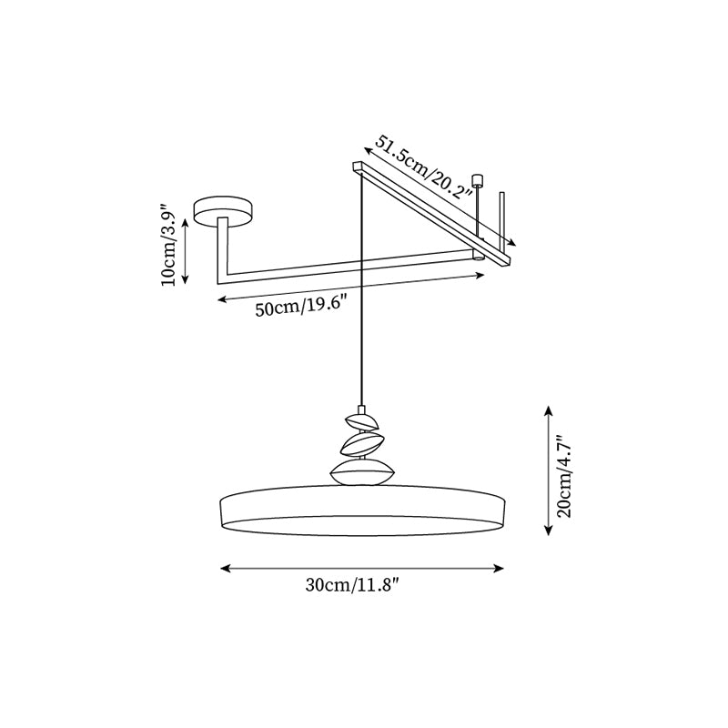 Pendant Lamp and Acrylic Round Shade Decorative Modern - Letslighting