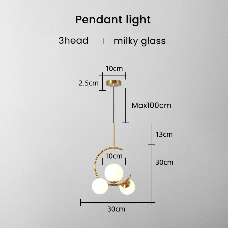 Valentina Boule de Verre Bulles Lampes Suspendues Lampes Dorées Suspension