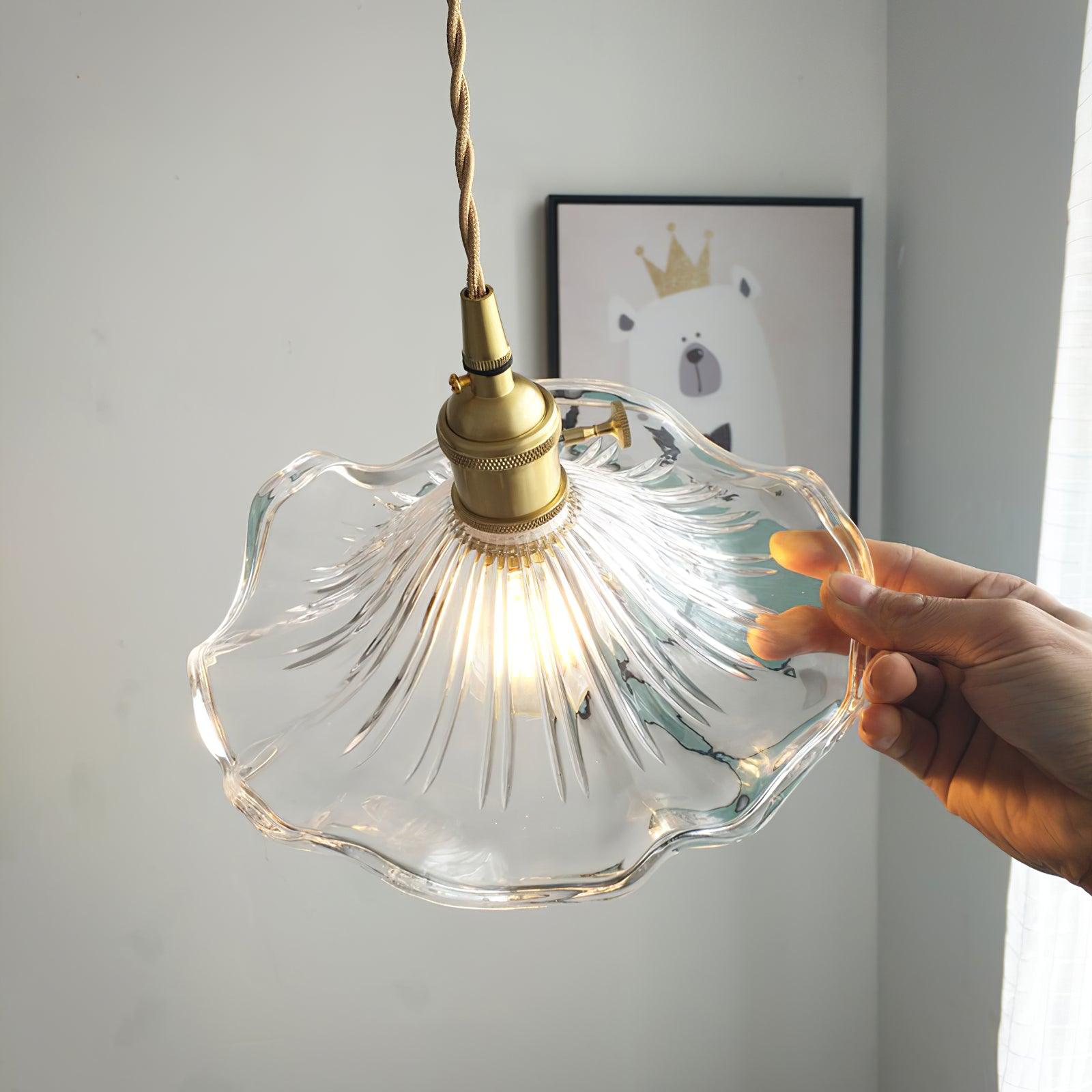 Glass Hibiscus Flower Swag Light - Blowlighting