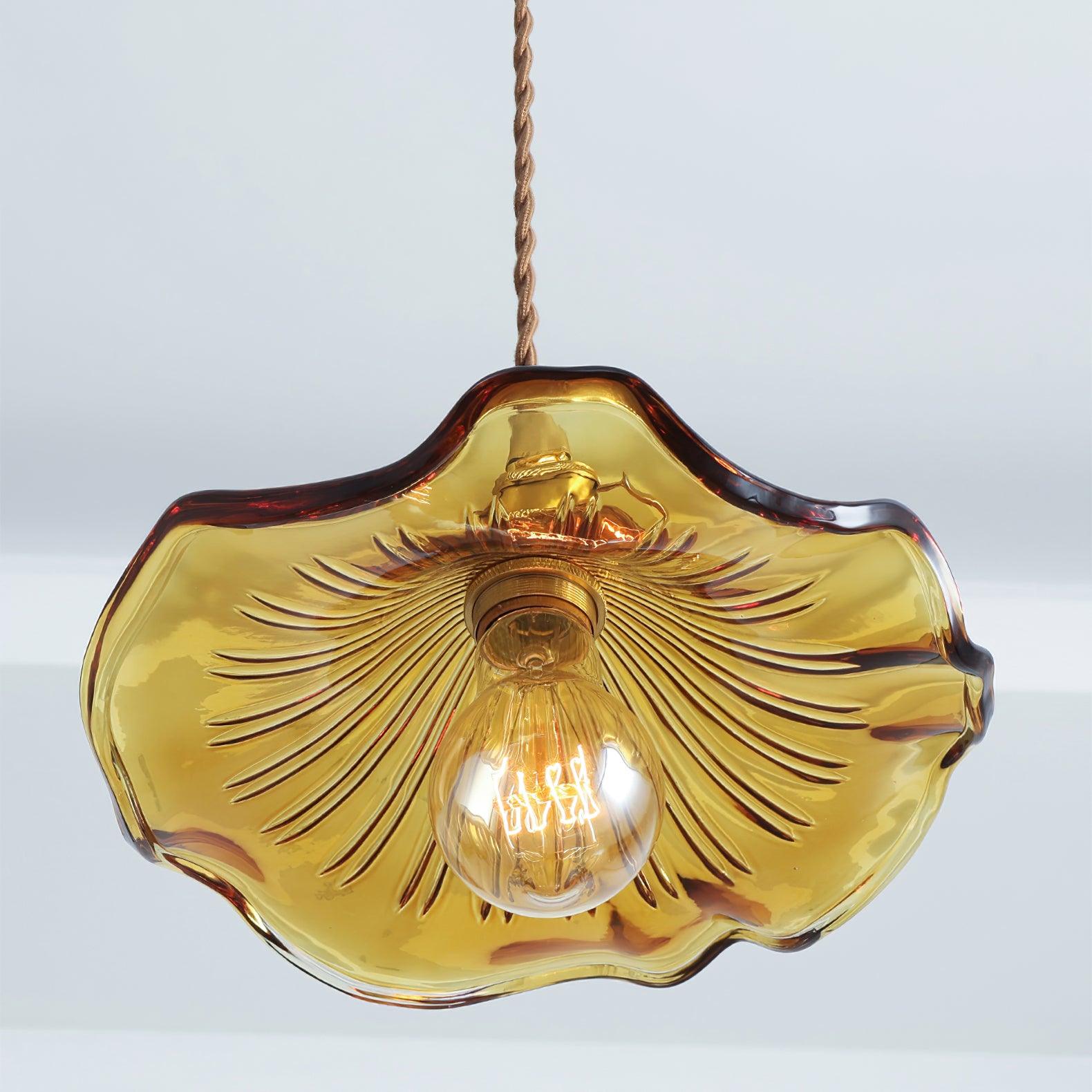 Glass Hibiscus Flower Swag Light - Blowlighting