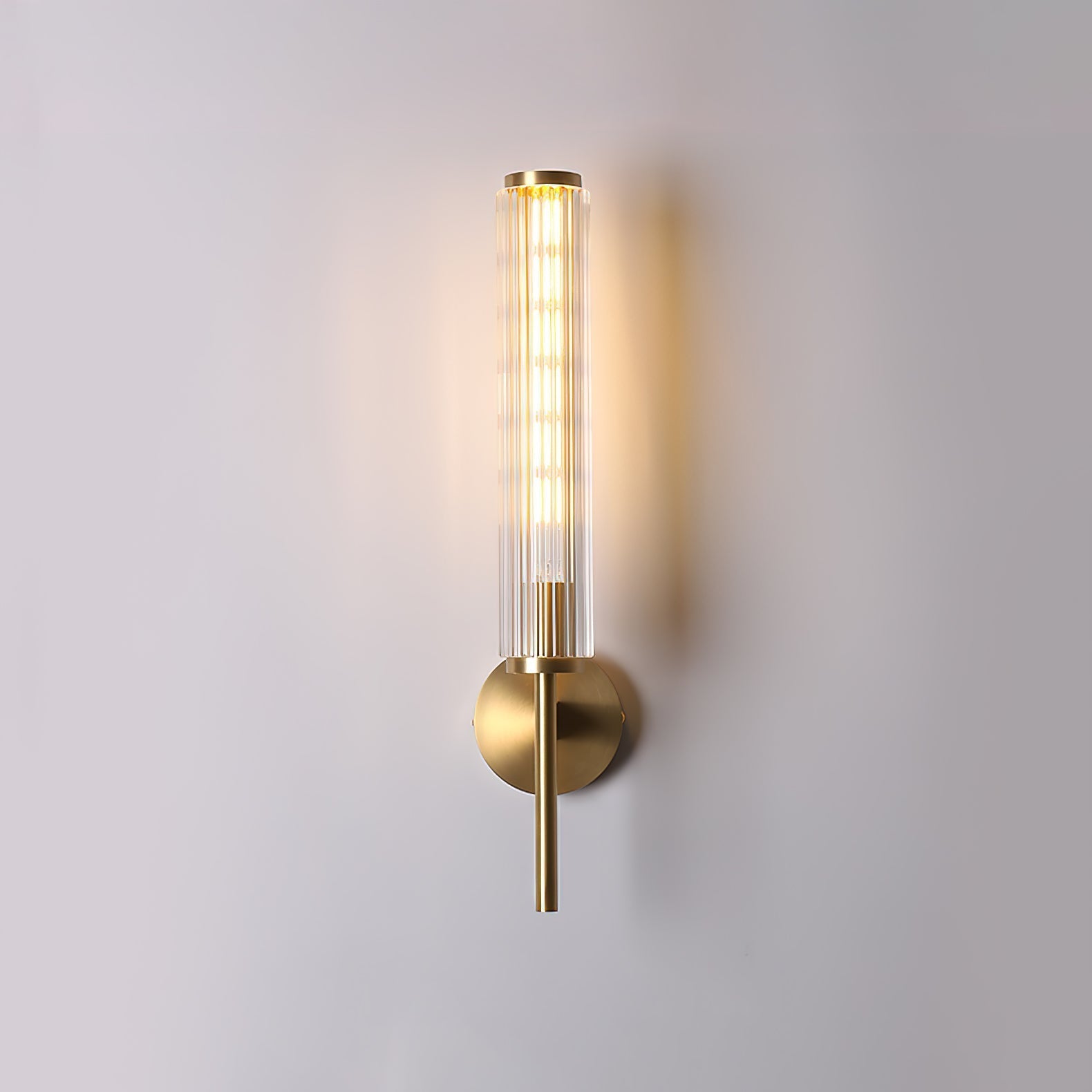 Glass Linear Brass Wall Light - Blowlighting