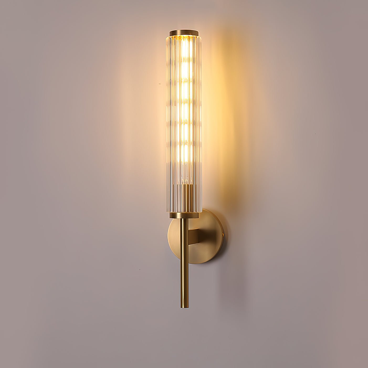 Glass Linear Brass Wall Light - Blowlighting