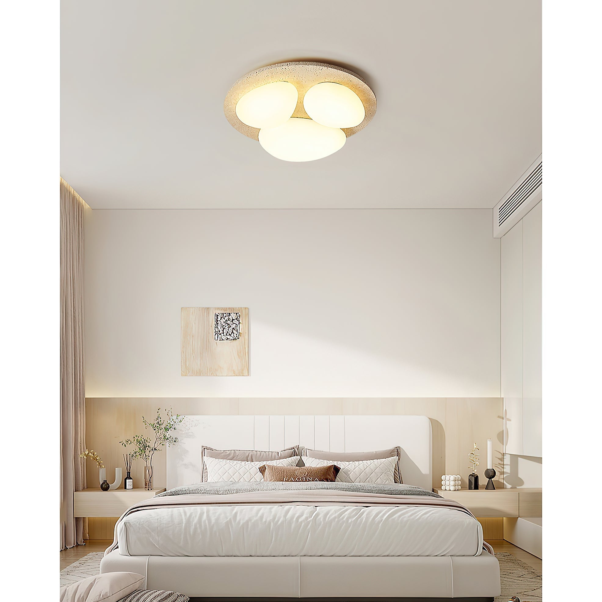 Lylaeen Modern Minimalist Travertine Plastic Ceiling Lamp - Lamp Copper