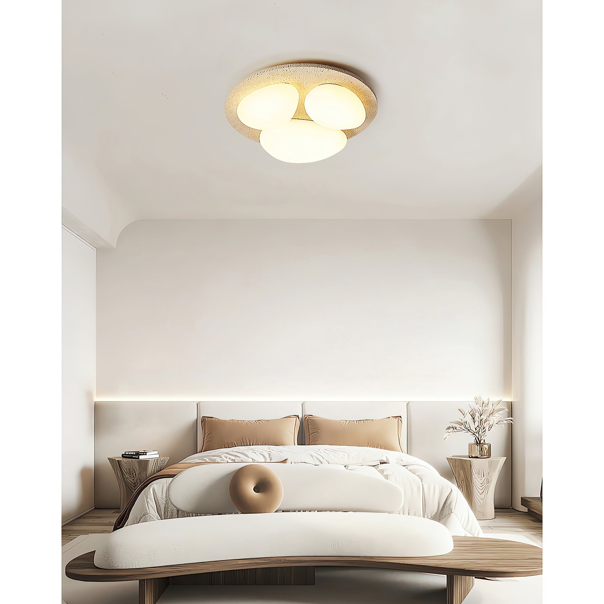 Lylaeen Modern Minimalist Travertine Plastic Ceiling Lamp - Lamp Copper