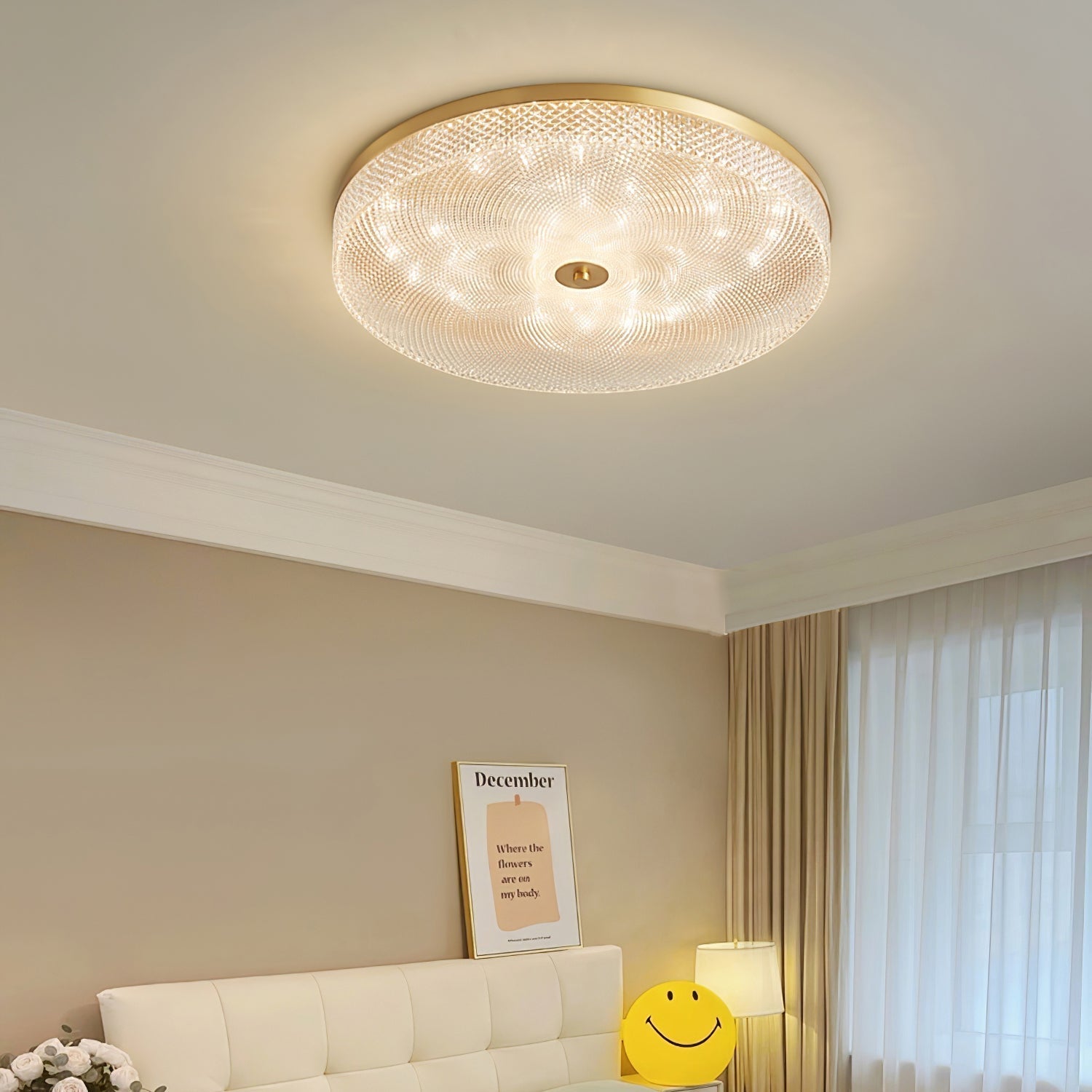 Glimmering Striped Ceiling Light - Blowlighting