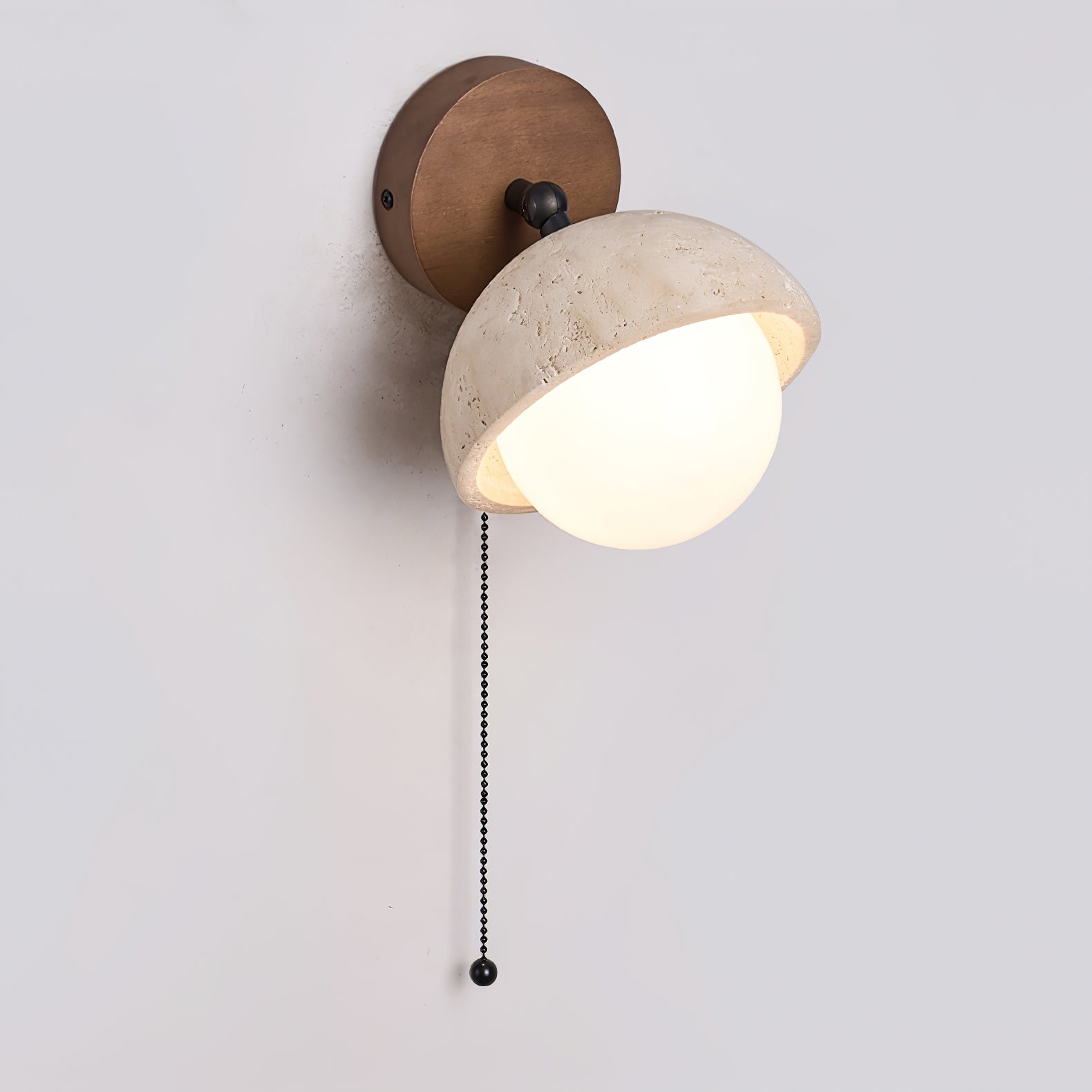 Avtale Arc-Shaped Travertine Wall Light - Letslighting