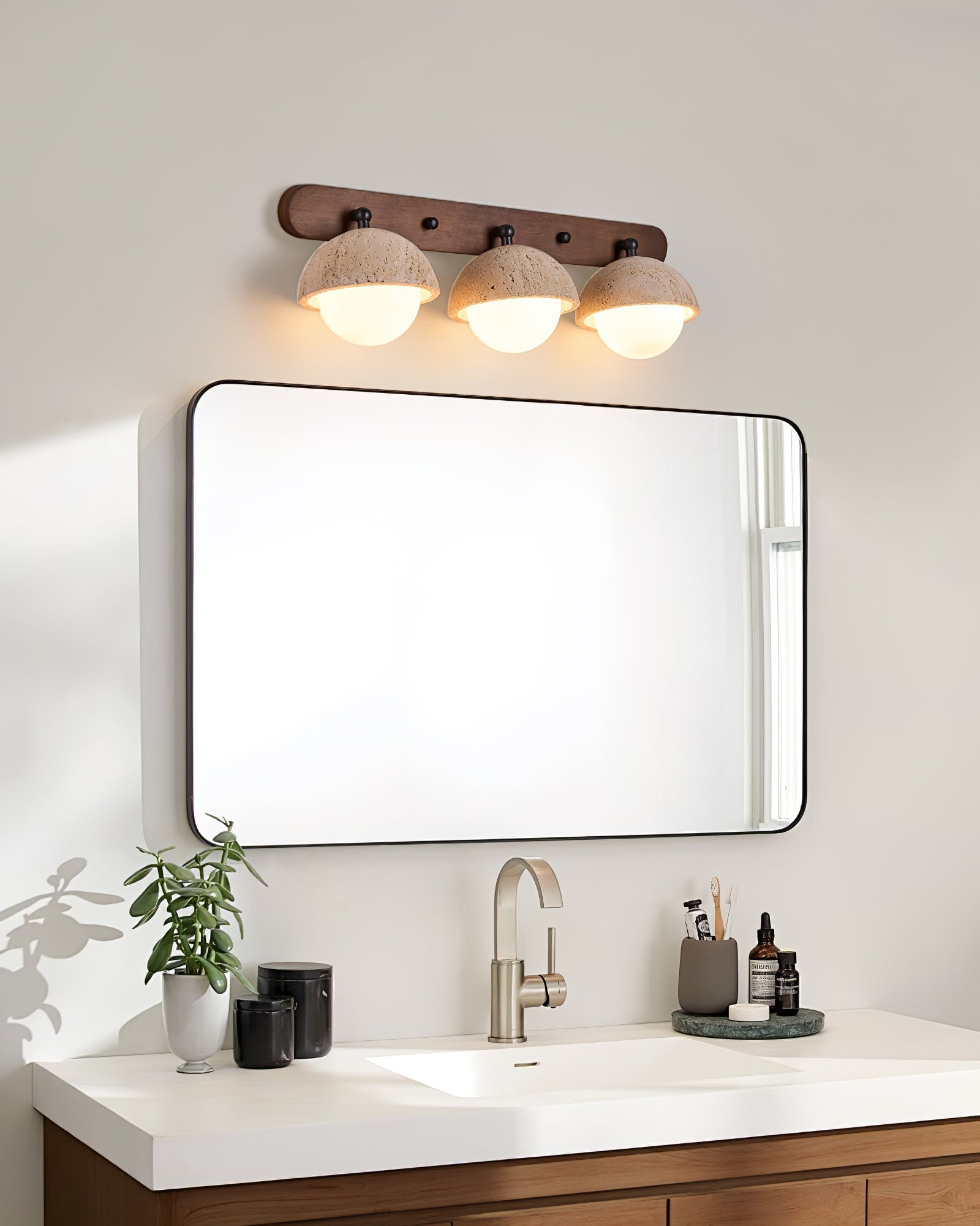 Avtale Arc-Shaped Travertine Wall Light - Letslighting