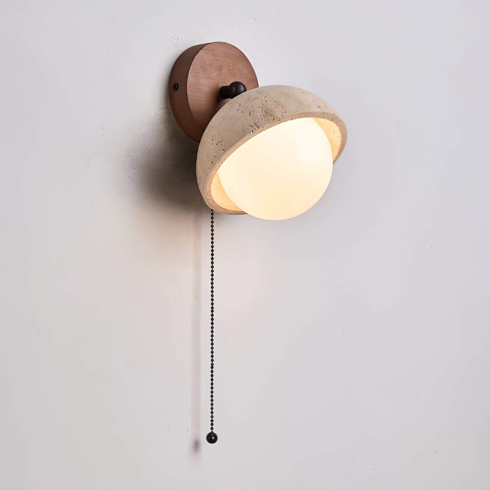 Avtale Arc-Shaped Travertine Wall Light - Letslighting