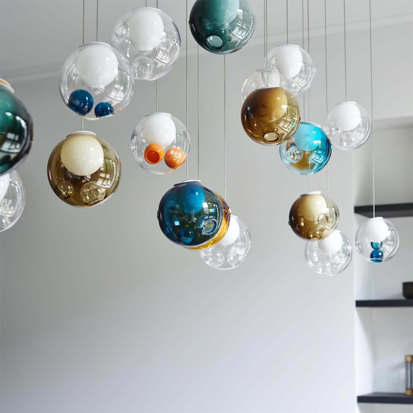 Verona Clear Globe Cluster Chandelier Staircases - Letslighting