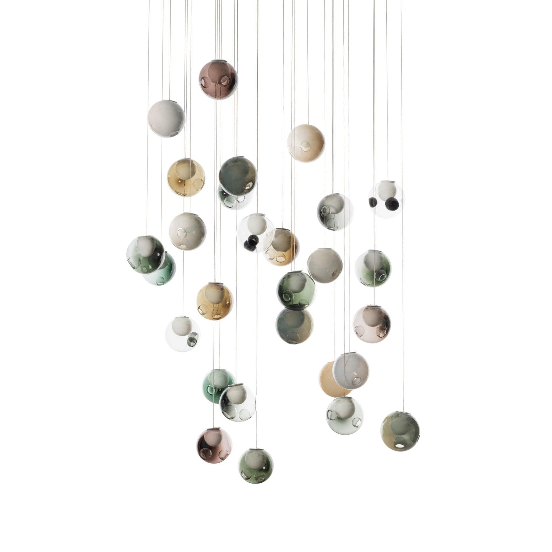 Verona Clear Globe Cluster Chandelier Staircases - Letslighting