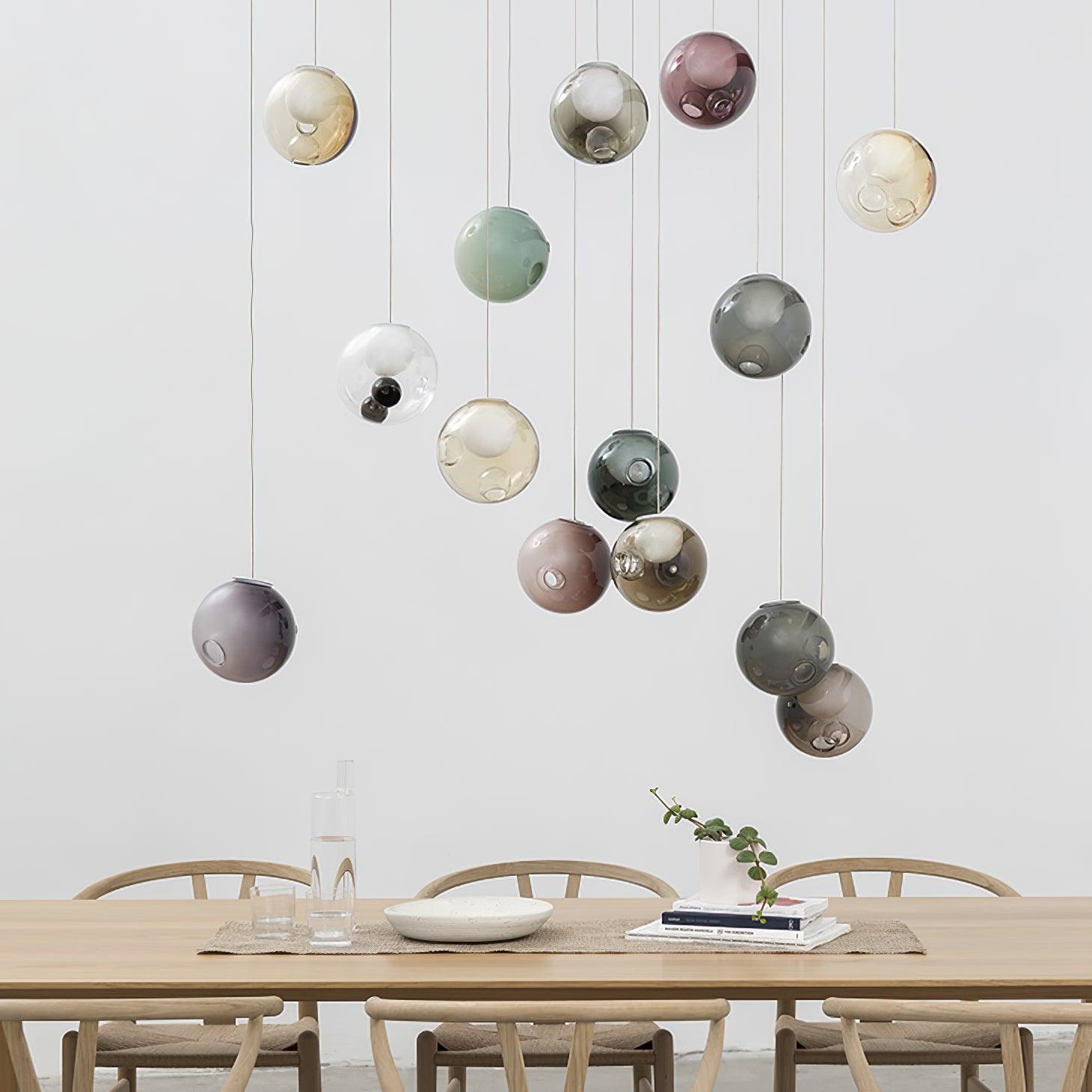Verona Clear Globe Cluster Chandelier Staircases - Letslighting