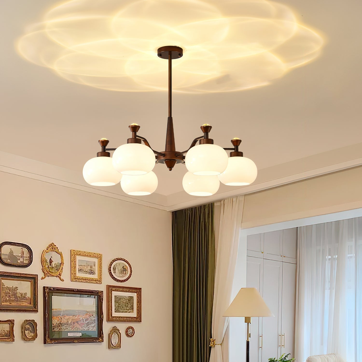 Aurora Chandelier Globe Spotlight - Blowlighting