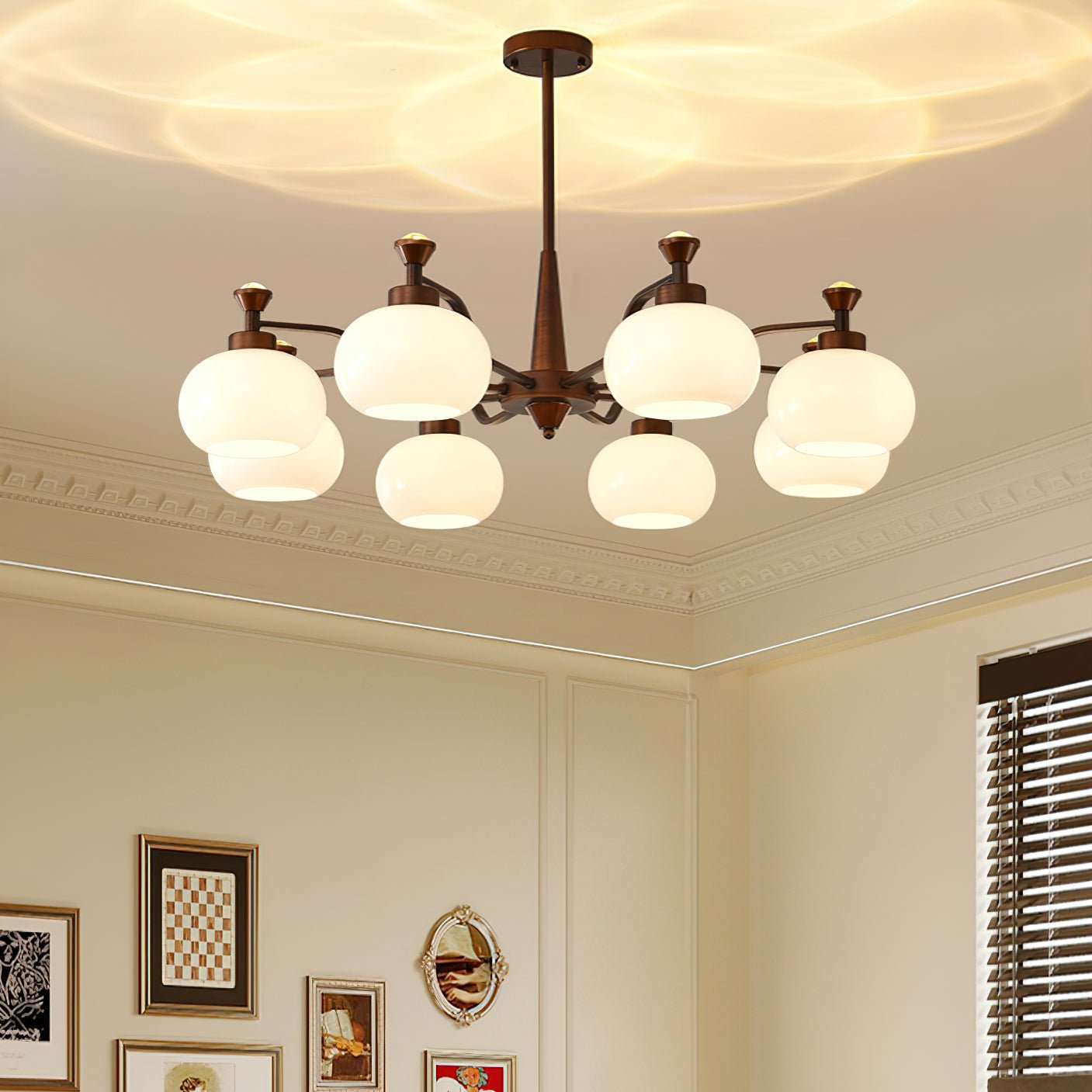 Aurora Chandelier Globe Spotlight - Blowlighting