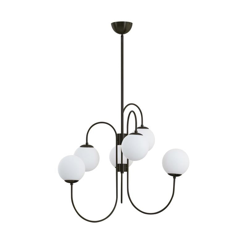 Zathaor Individual Creativity Metal Glass Chandelier - Lamp Copper