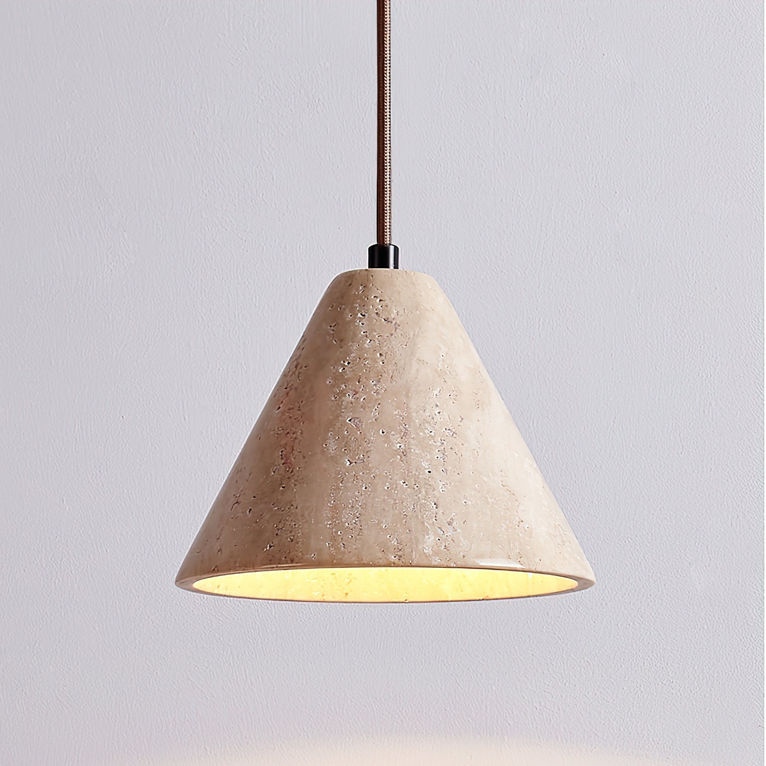 Cezoriel Conical Travertine Pendant Light - Letslighting