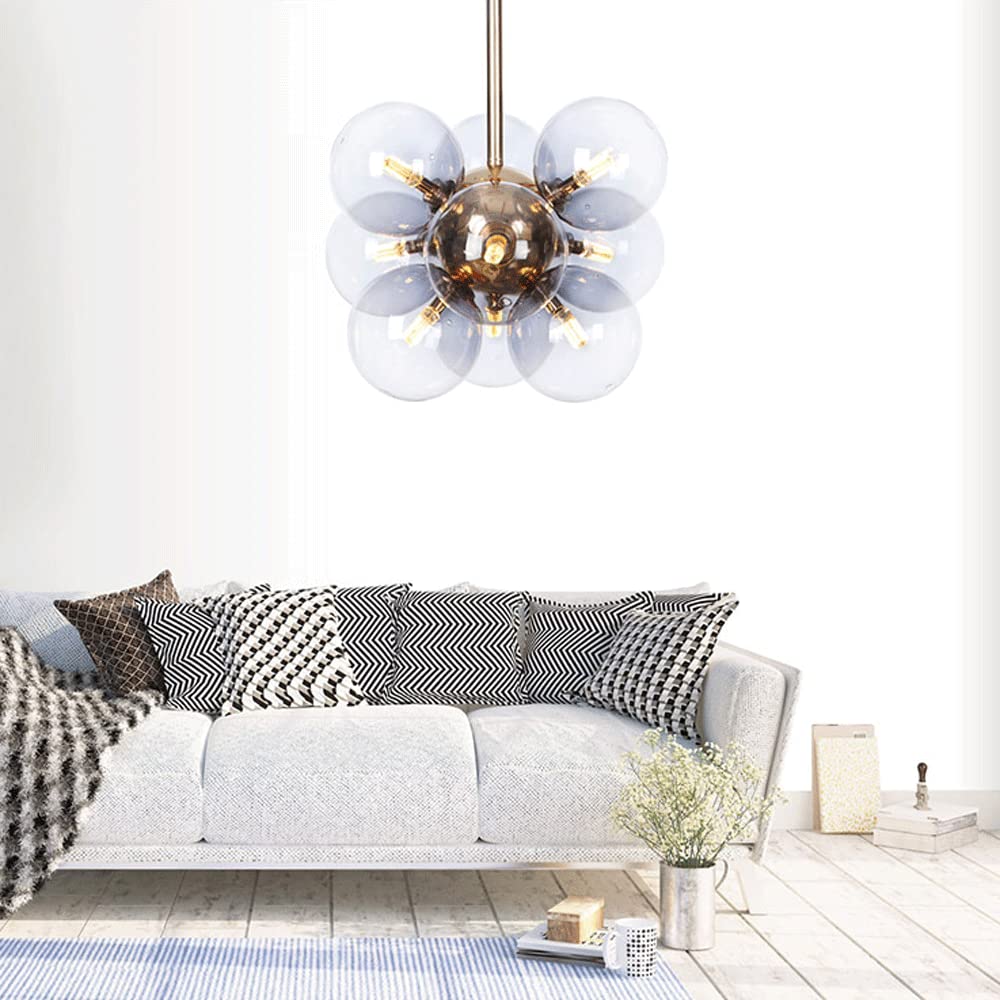 Valentina Minimalisme Rond Suspension Métal/Verre Chambre à coucher