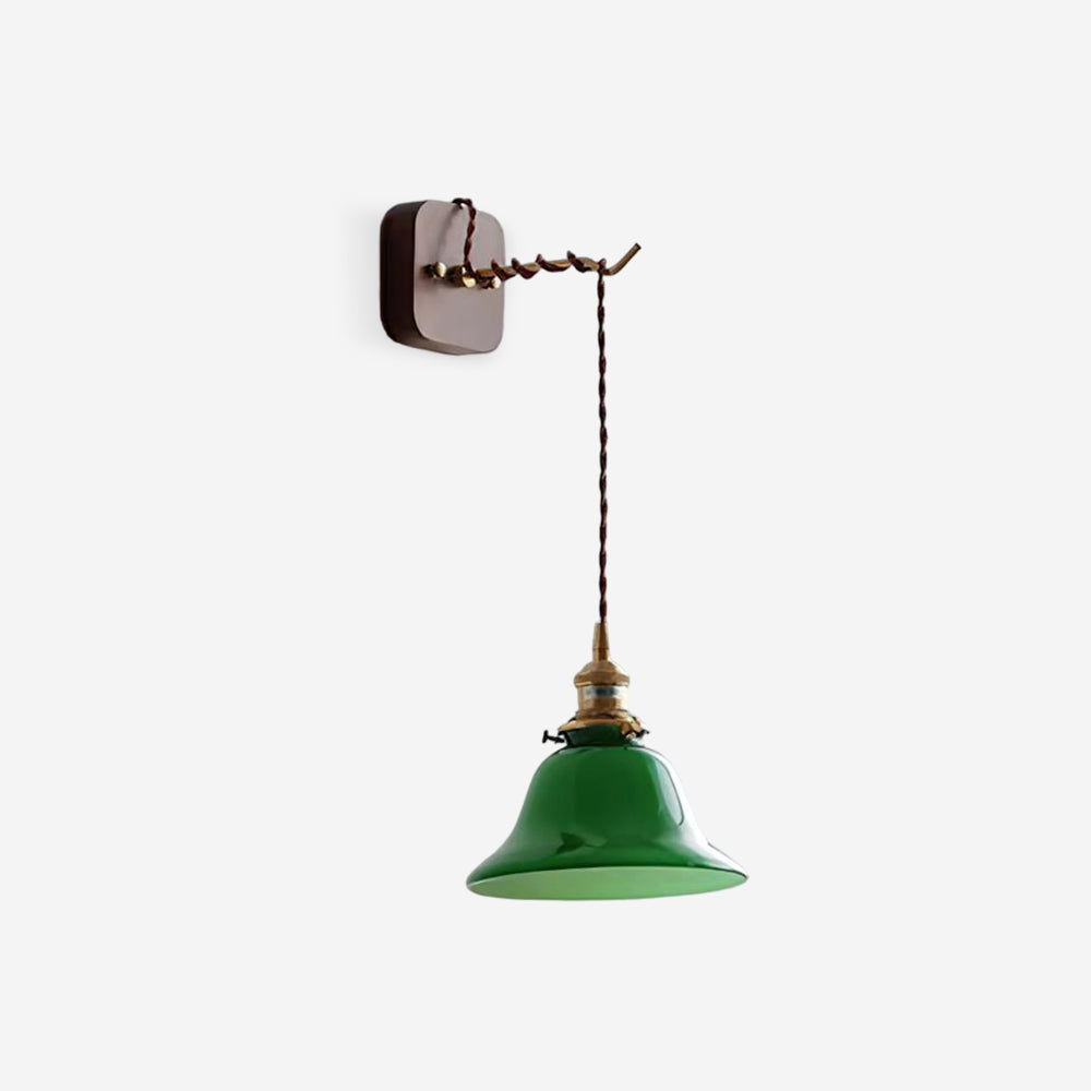 Bell Wall Lamp Brass Green Modern - Letslighting