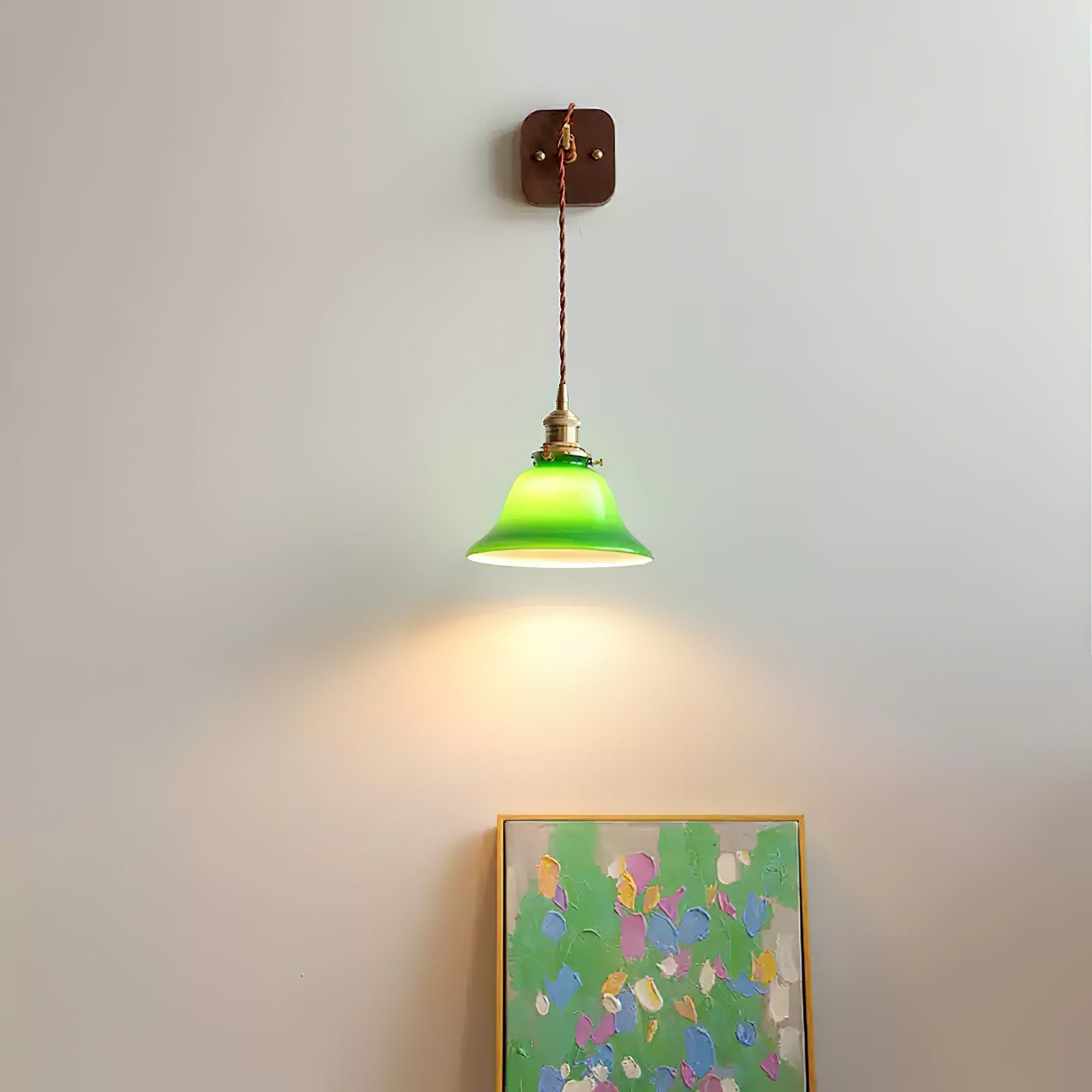 Bell Wall Lamp Brass Green Modern - Letslighting