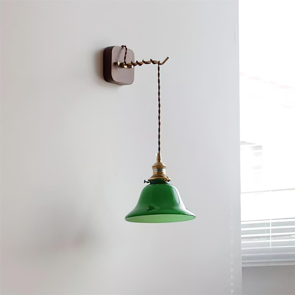 Bell Wall Lamp Brass Green Modern - Letslighting