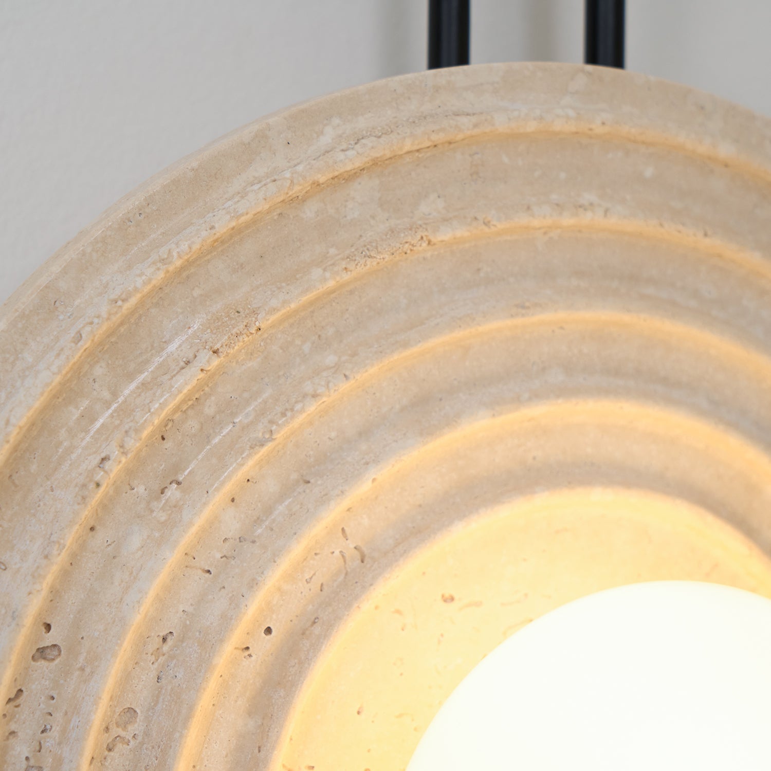 Isoror Spiral-Ring Travertine Wall Light - Letslighting