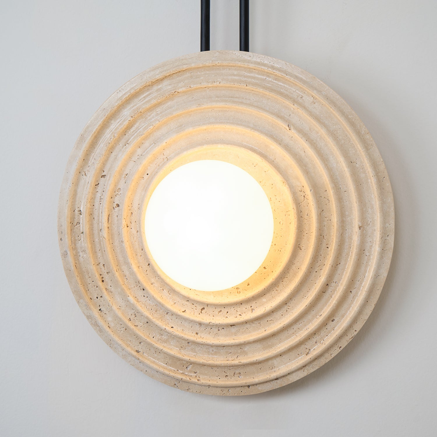 Isoror Spiral-Ring Travertine Wall Light - Letslighting
