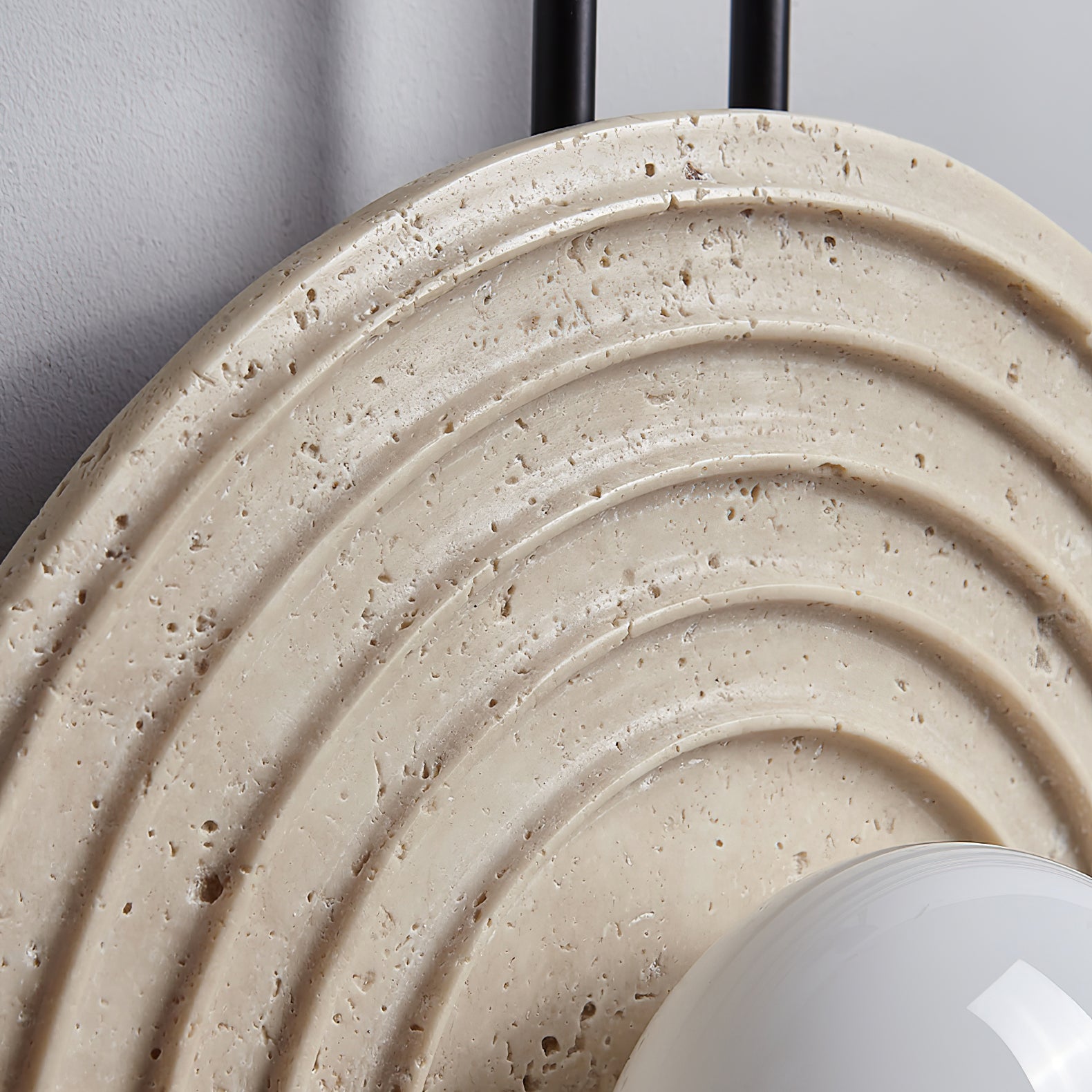 Isoror Spiral-Ring Travertine Wall Light - Letslighting