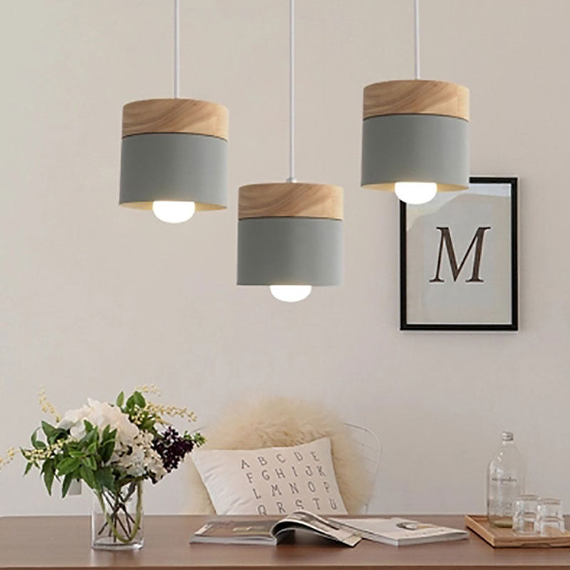 Valentina Suspension LED Macaron Nordique Métal/Bois Chambre