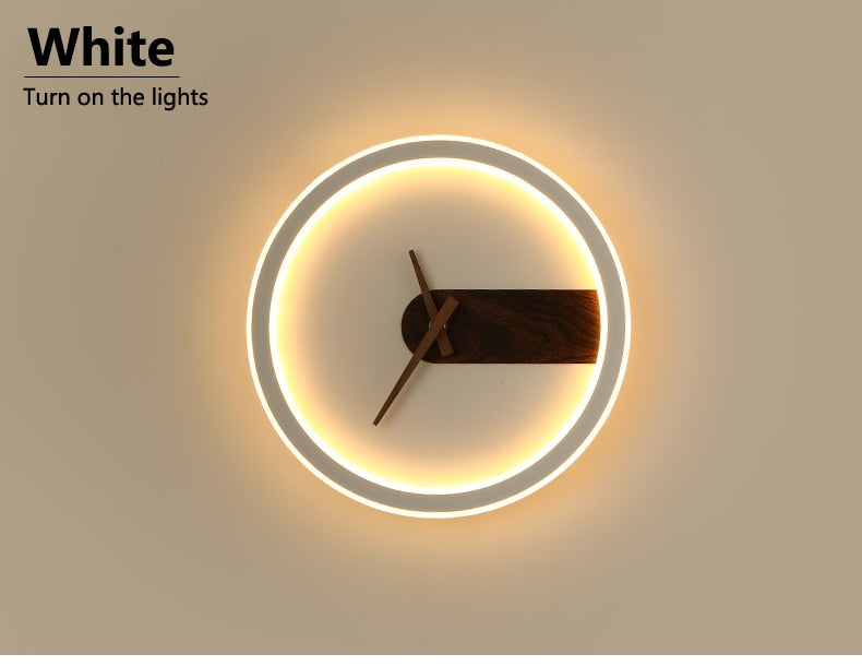 Applique Murale Métal/Bois Ronde Scandinave, Salon