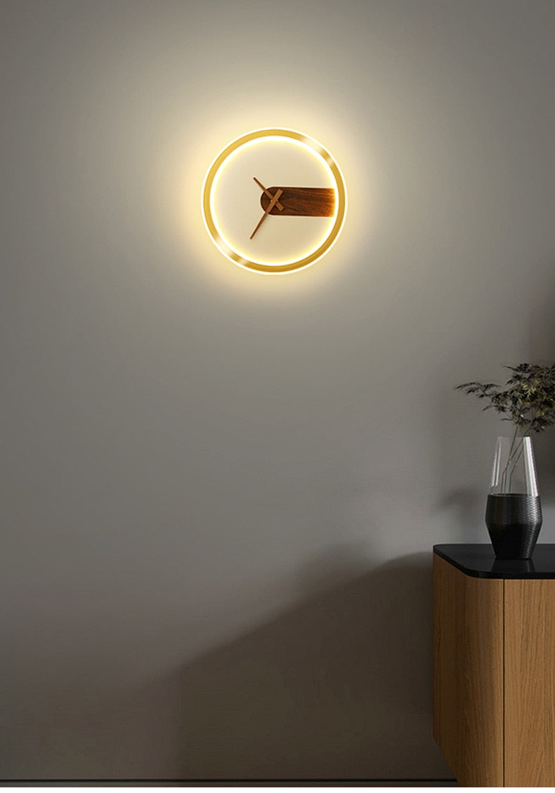 Applique Murale Métal/Bois Ronde Scandinave, Salon