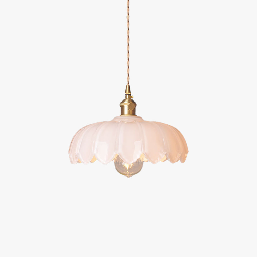 Valentina Rétro LED Suspension Métal/Verre Fleur Salle À Manger