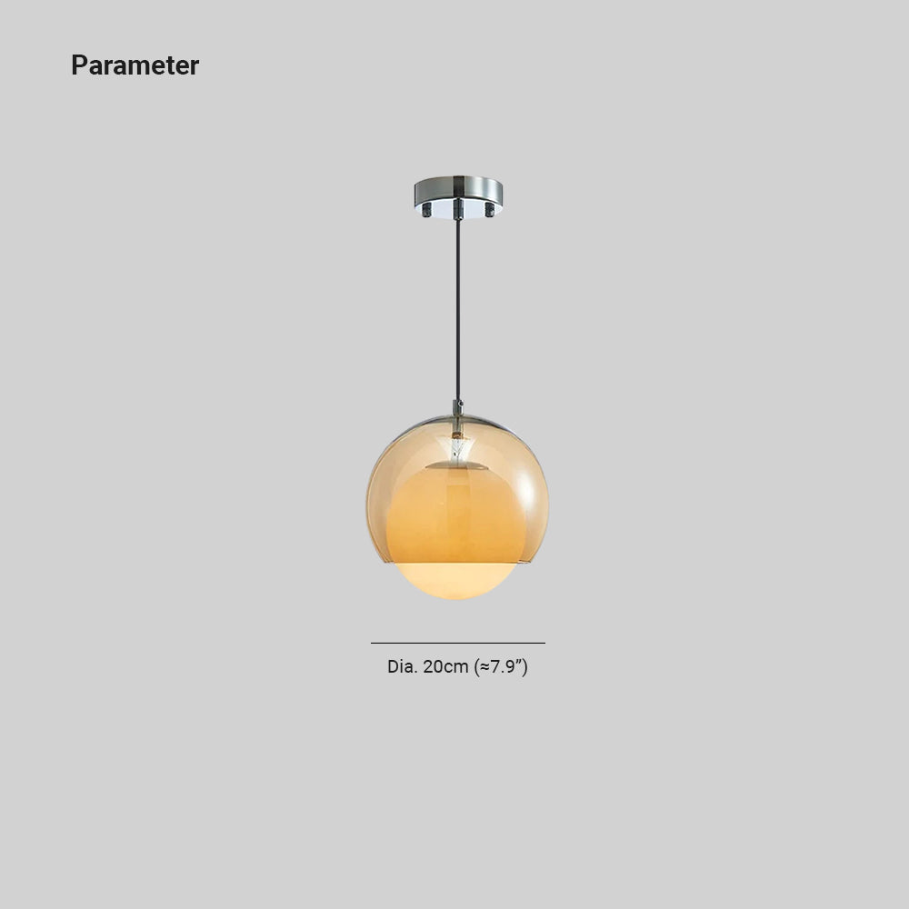 Valentina Minimaliste LED Suspension Métal/Verre Chambre À Coucher