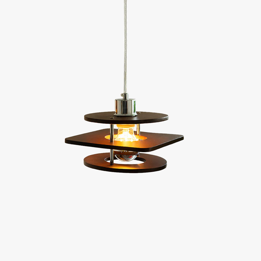 Valentina Vintage LED Suspension Métal Noyer Salle à Manger