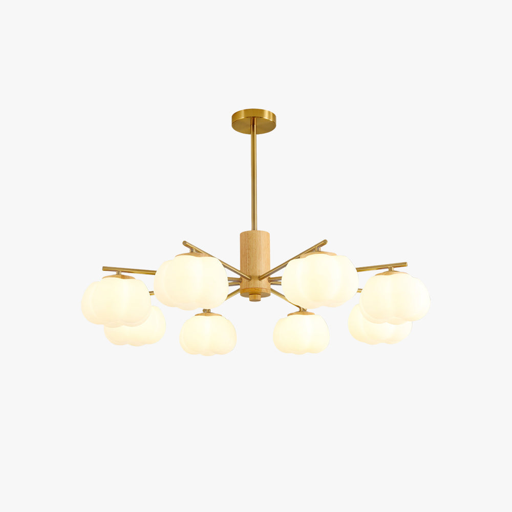 Arisha Créatif LED Métal Bois Lustre Salon