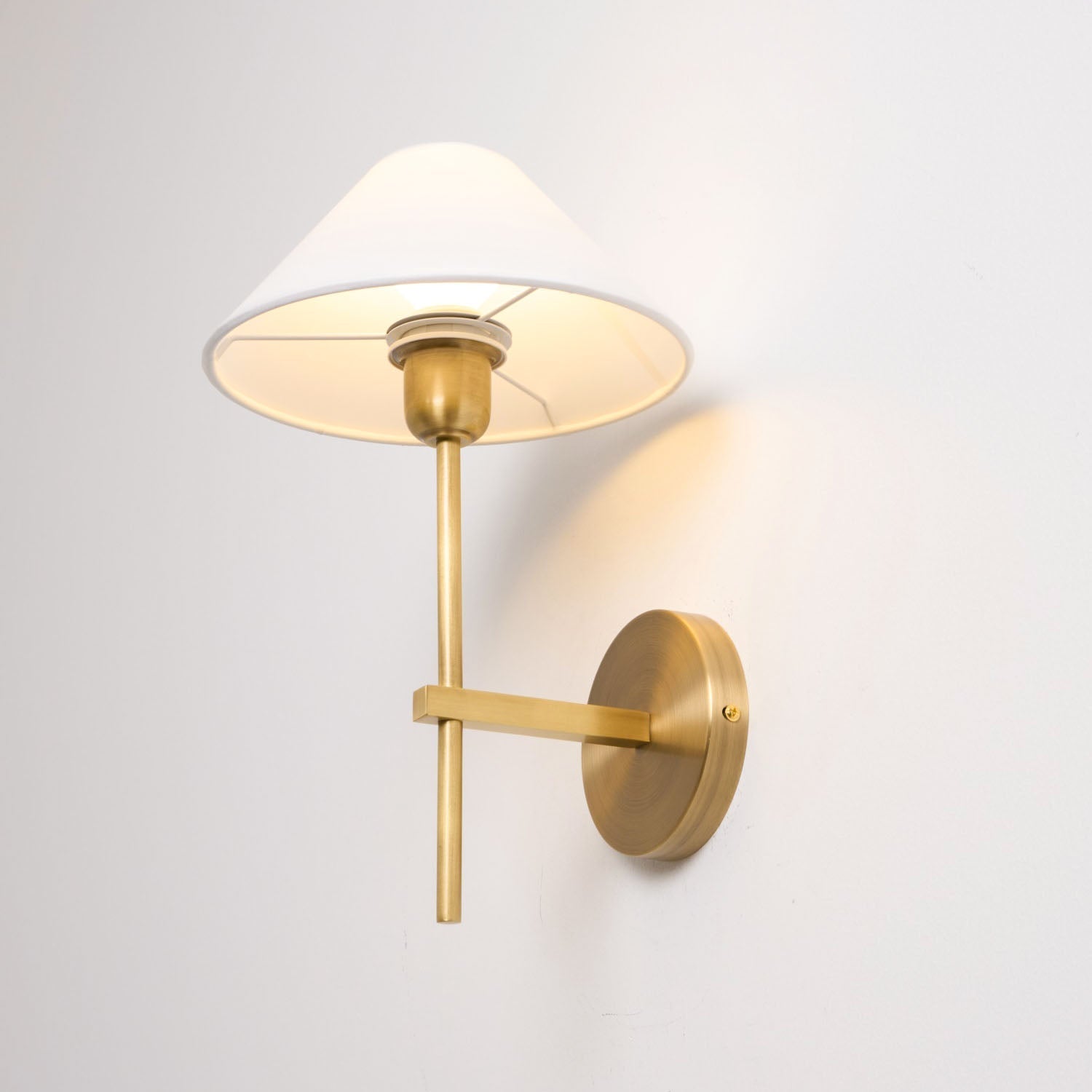 Zosilara Vintage Industrial Brass Fabric Sconce Wall Lamp - Lamp Copper
