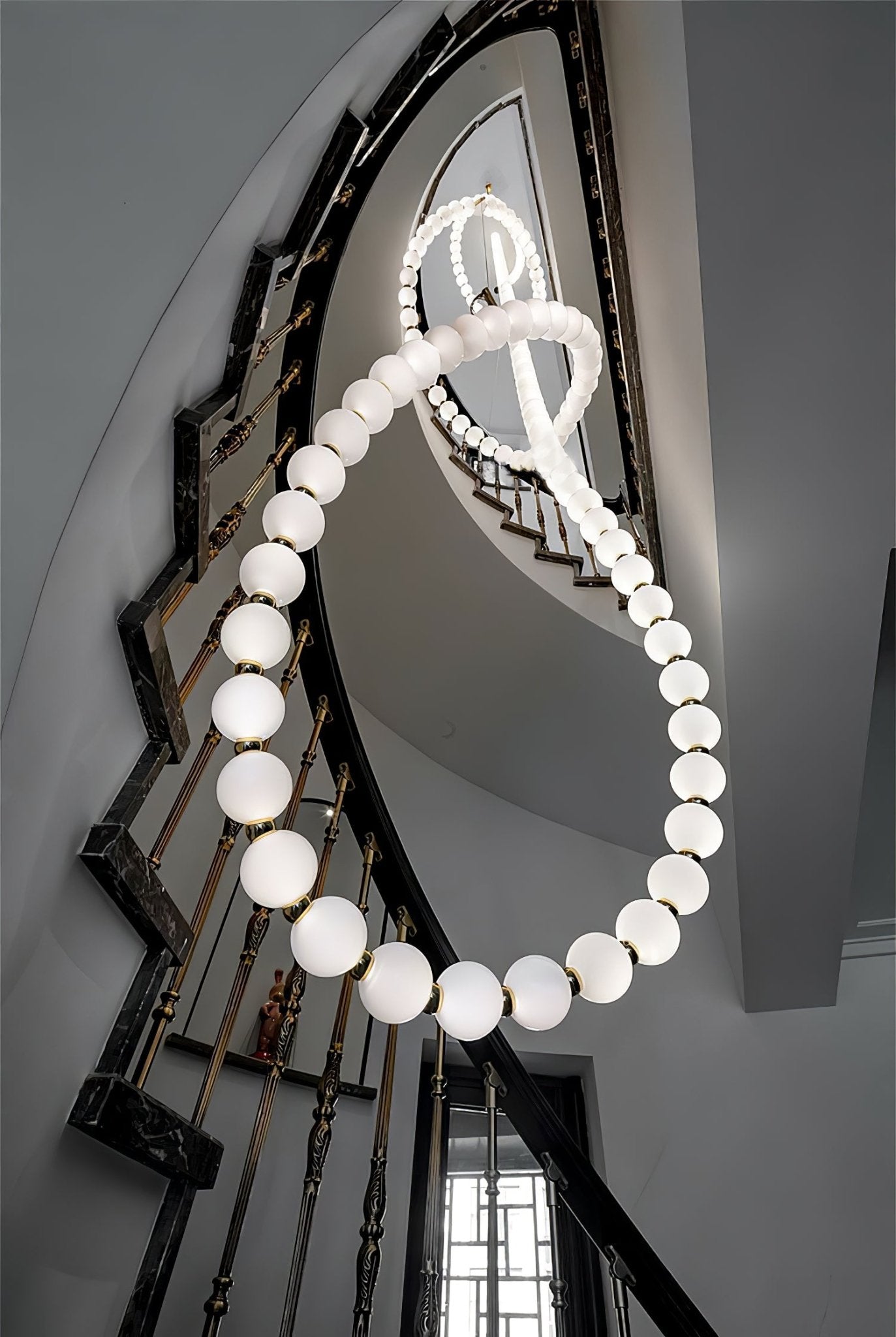 PearlCascade Glass Bead Chandelier - Blowlighting